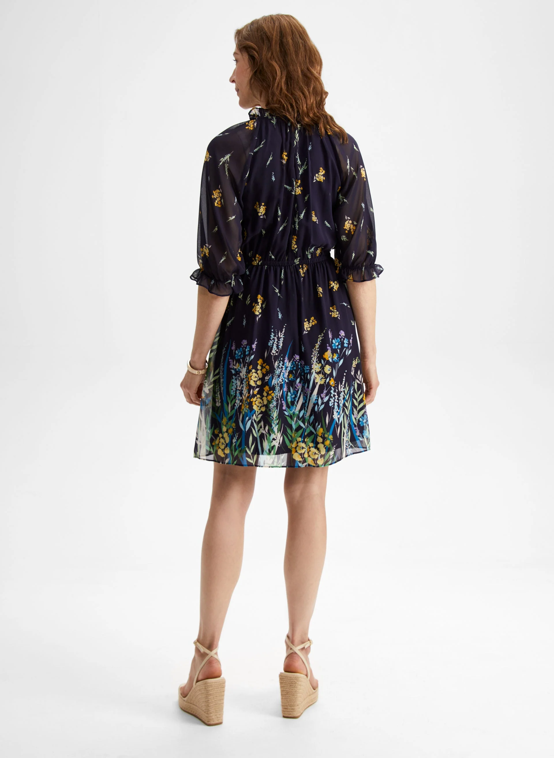 3/4 Sleeve Floral Dress - Image 2