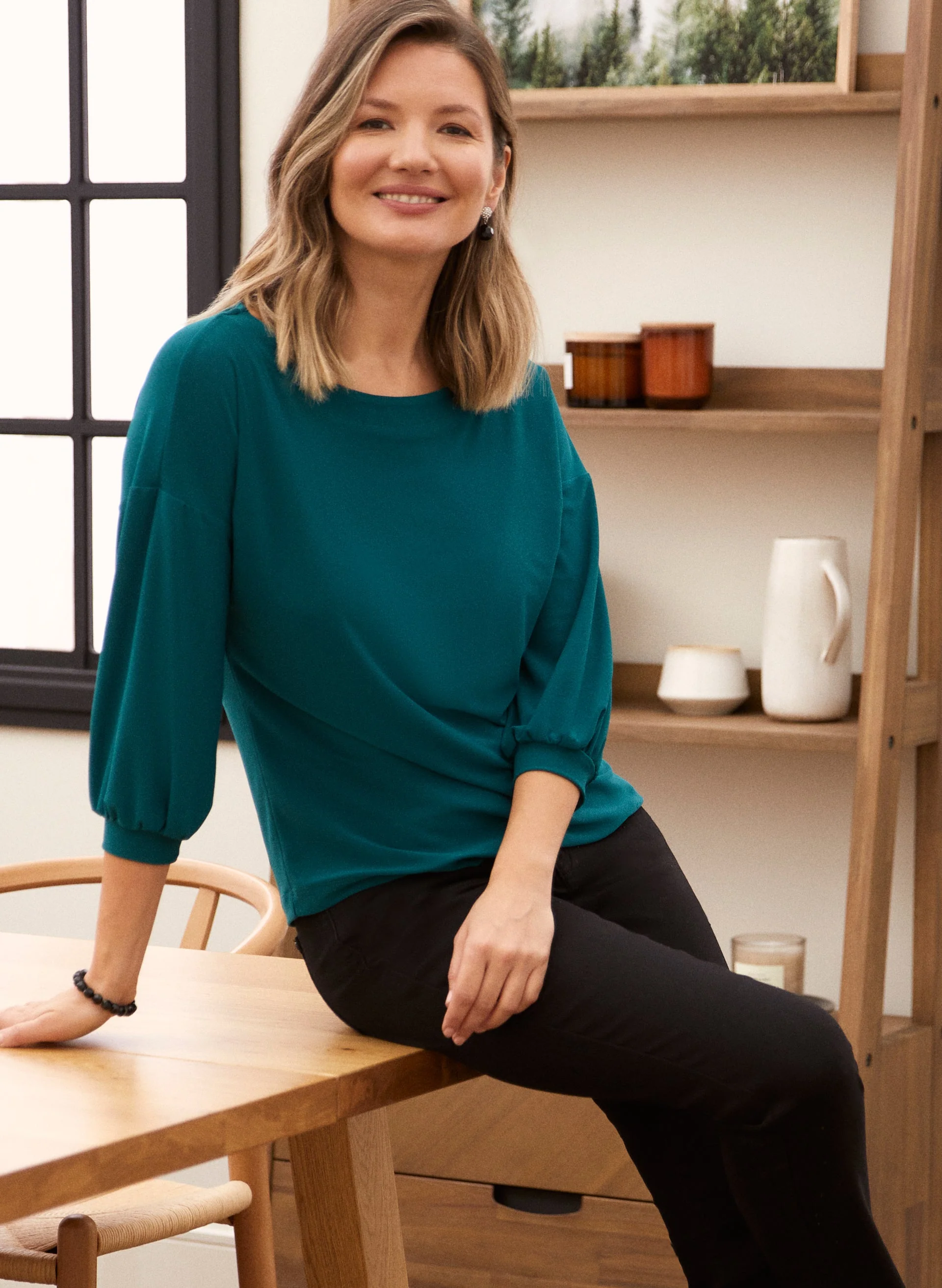 3/4 Sleeve Knit Top - Image 4