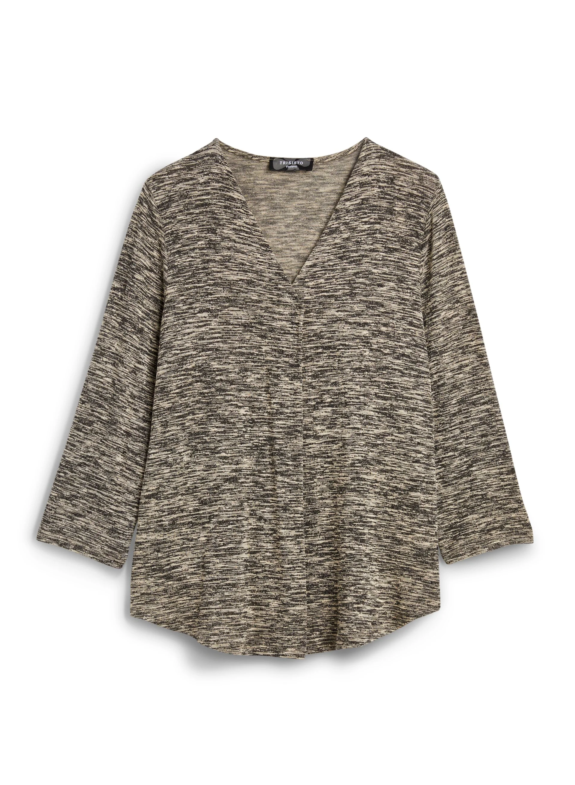 3/4 Sleeve Melange Top - Image 5