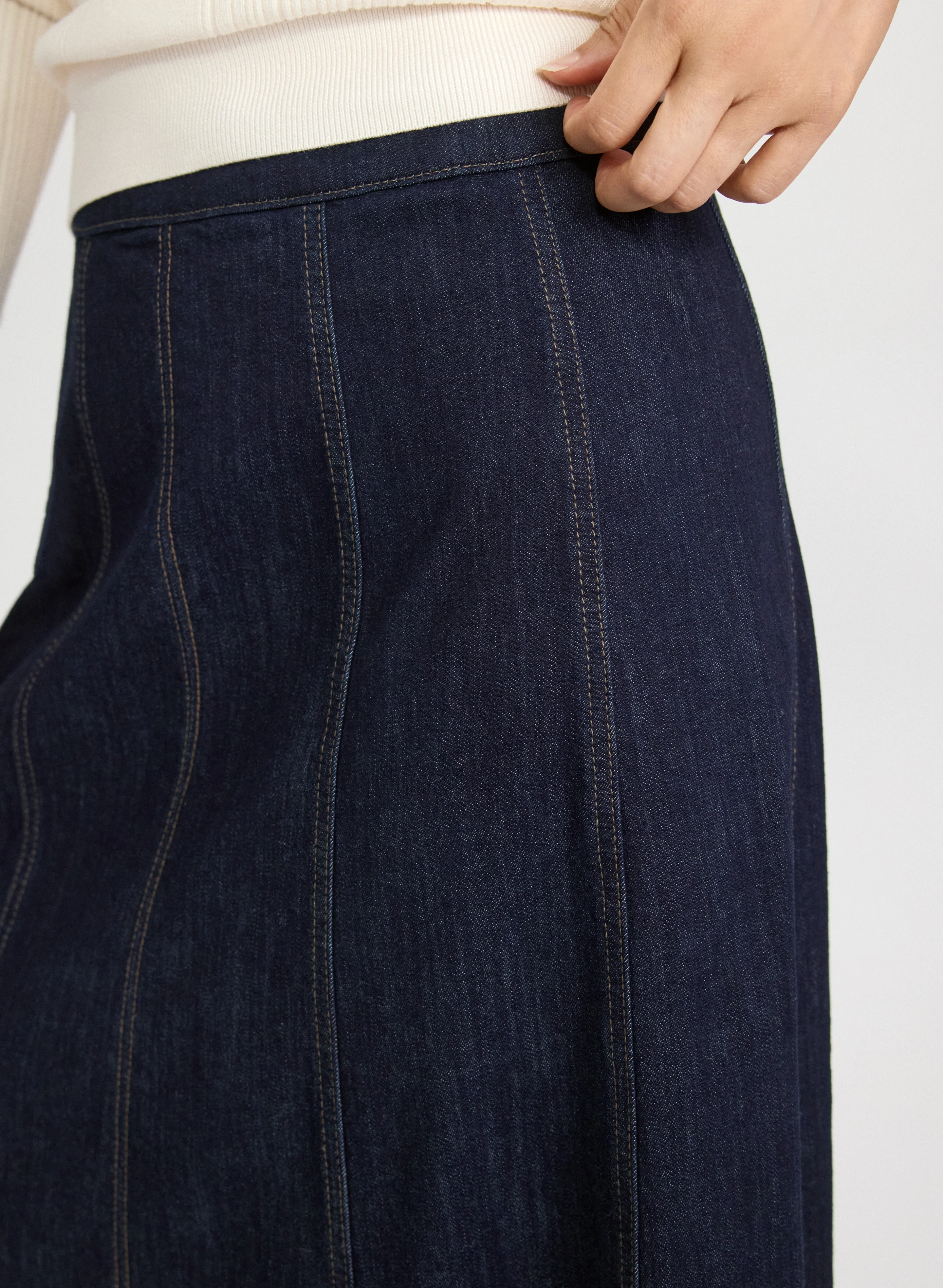 A-Line Denim Skirt - Image 5