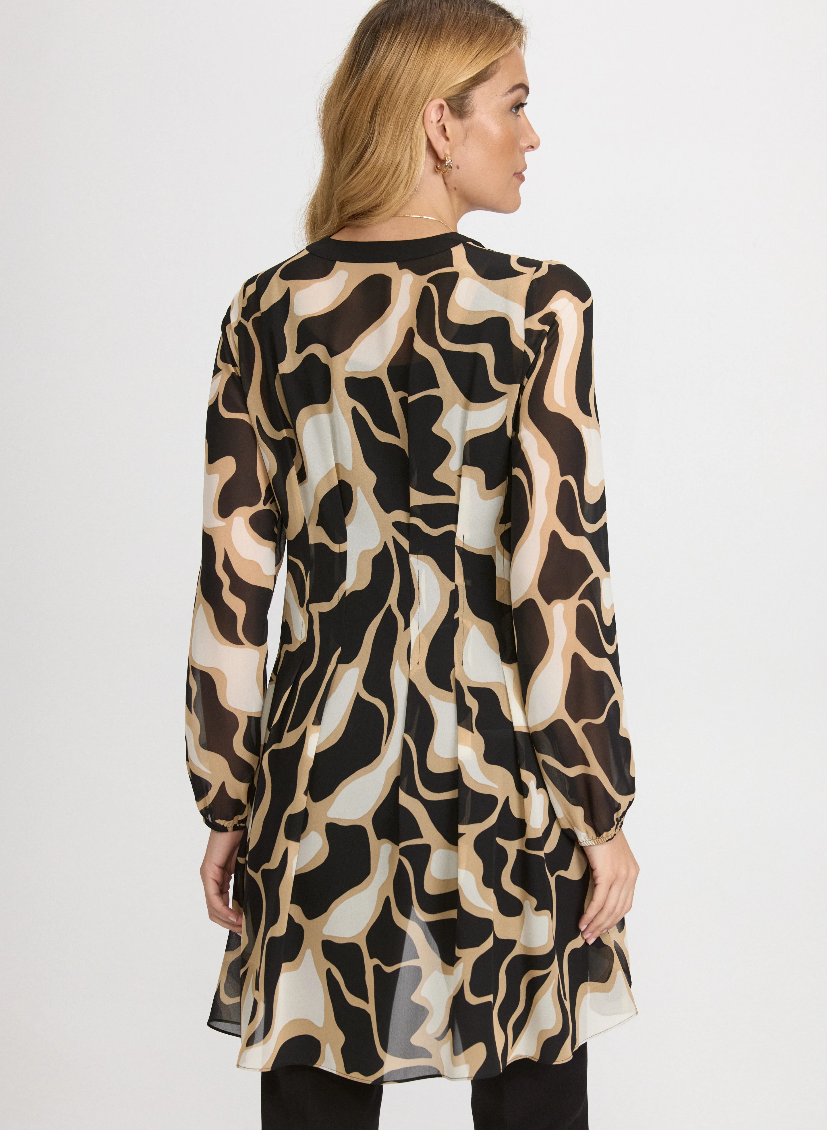 Abstract Chiffon Blouse - Image 4