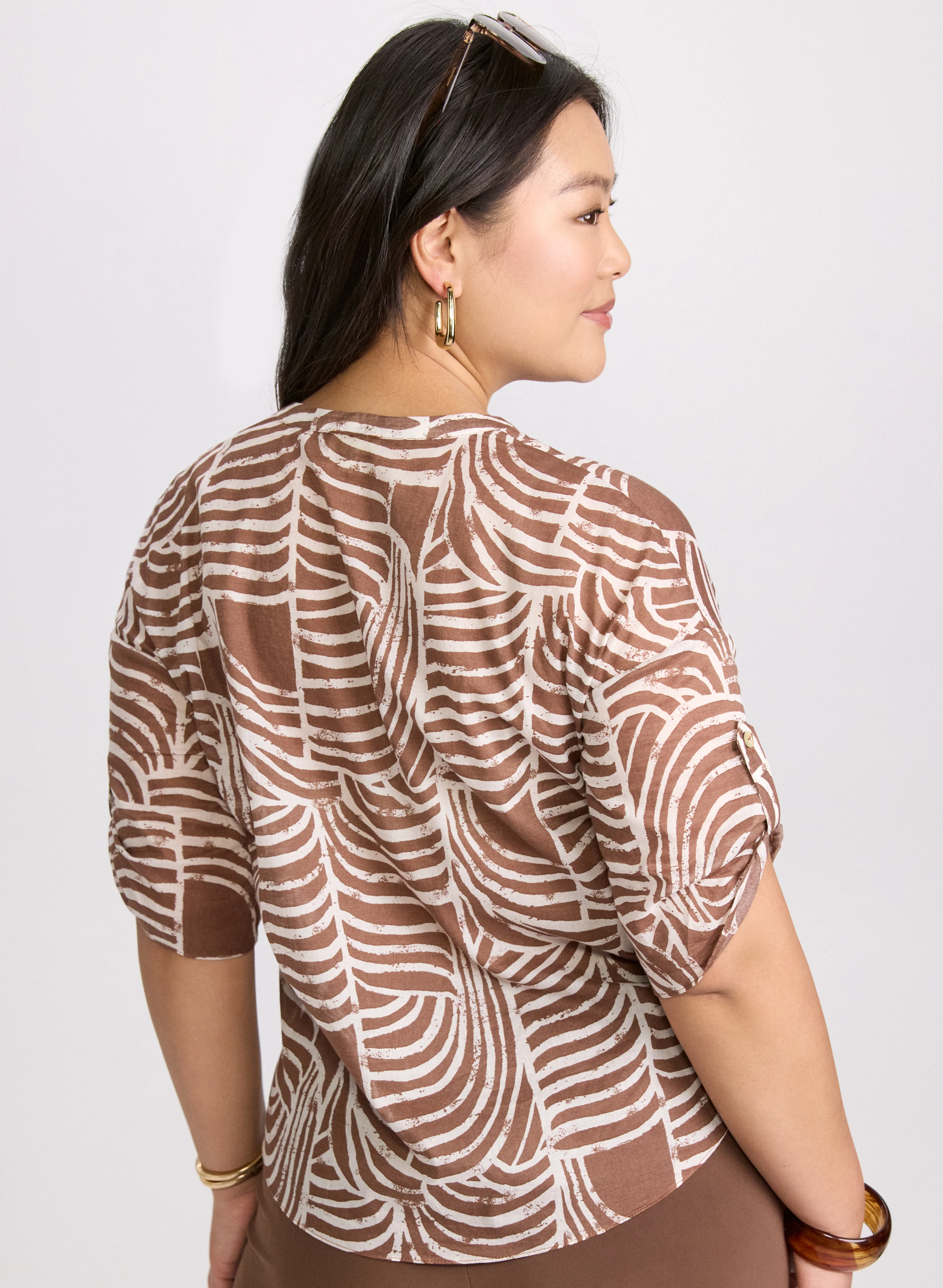 Abstract Cotton Blouse - Image 5