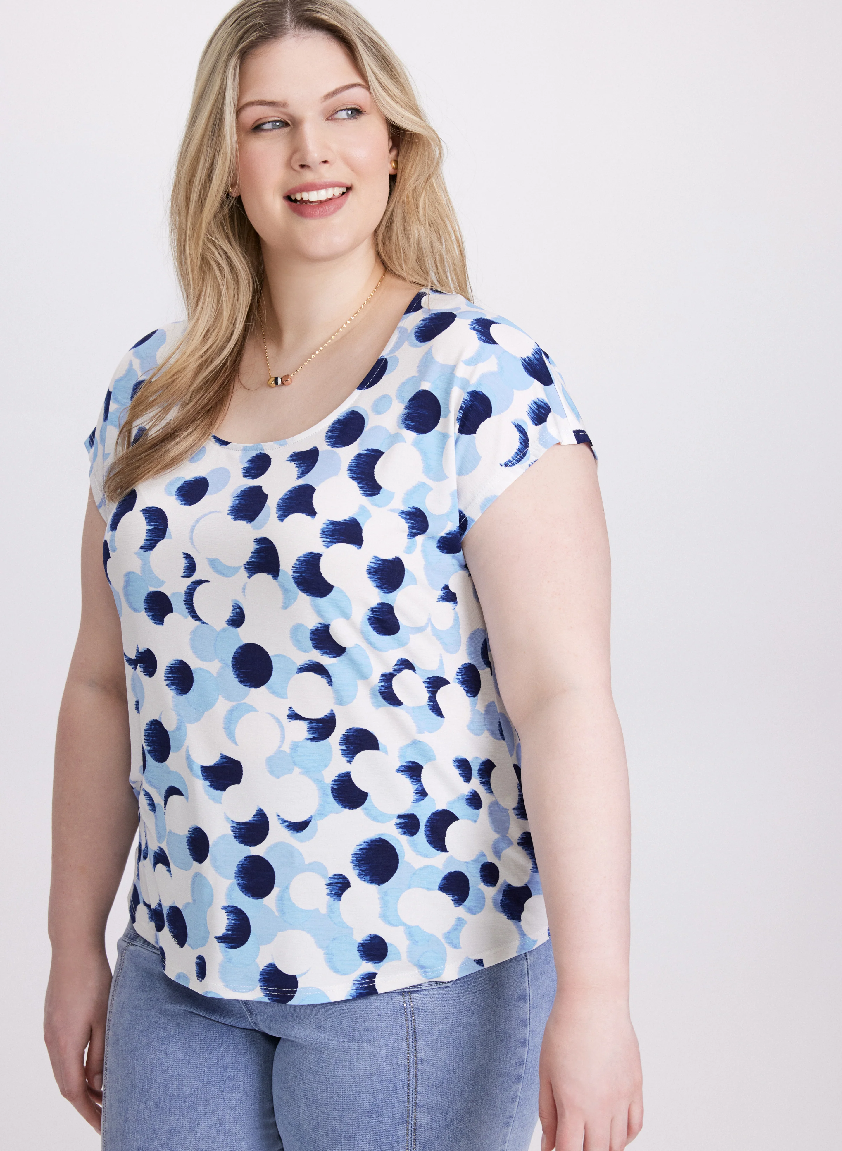 Abstract Dot Print Top - Image 2