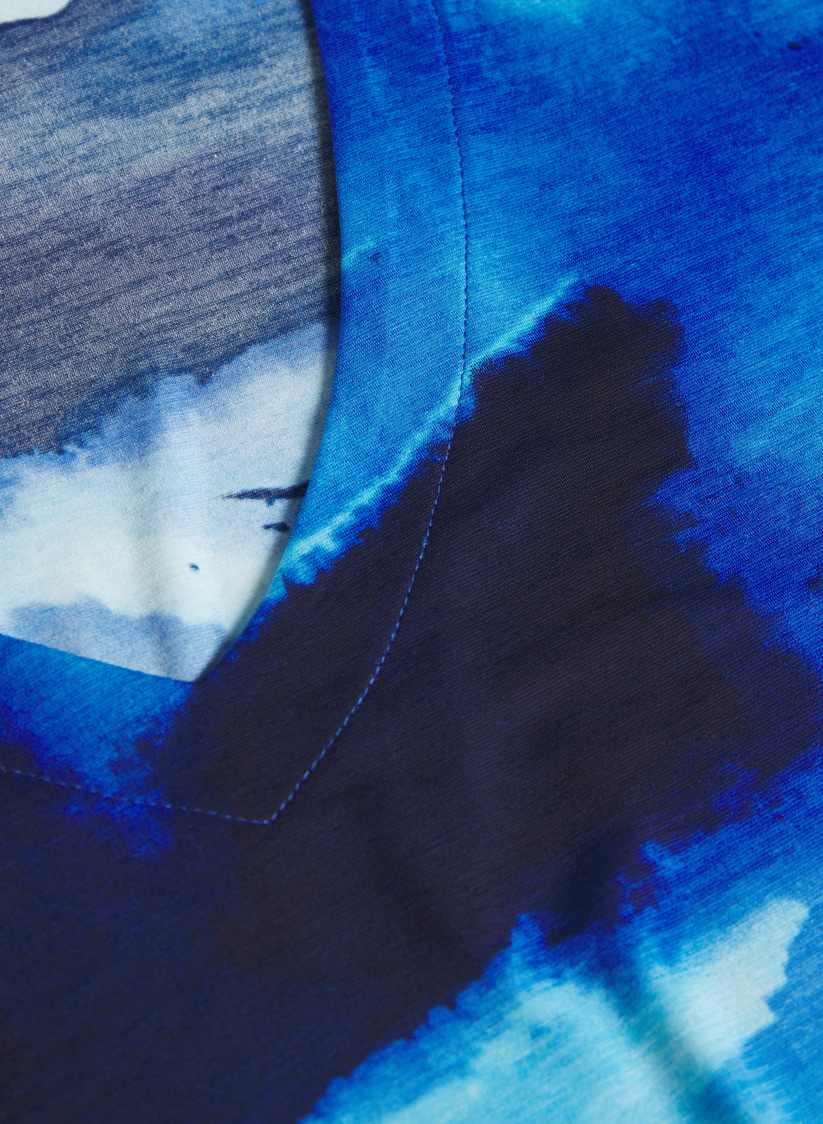 Abstract Drawstring Hem Top - Image 7