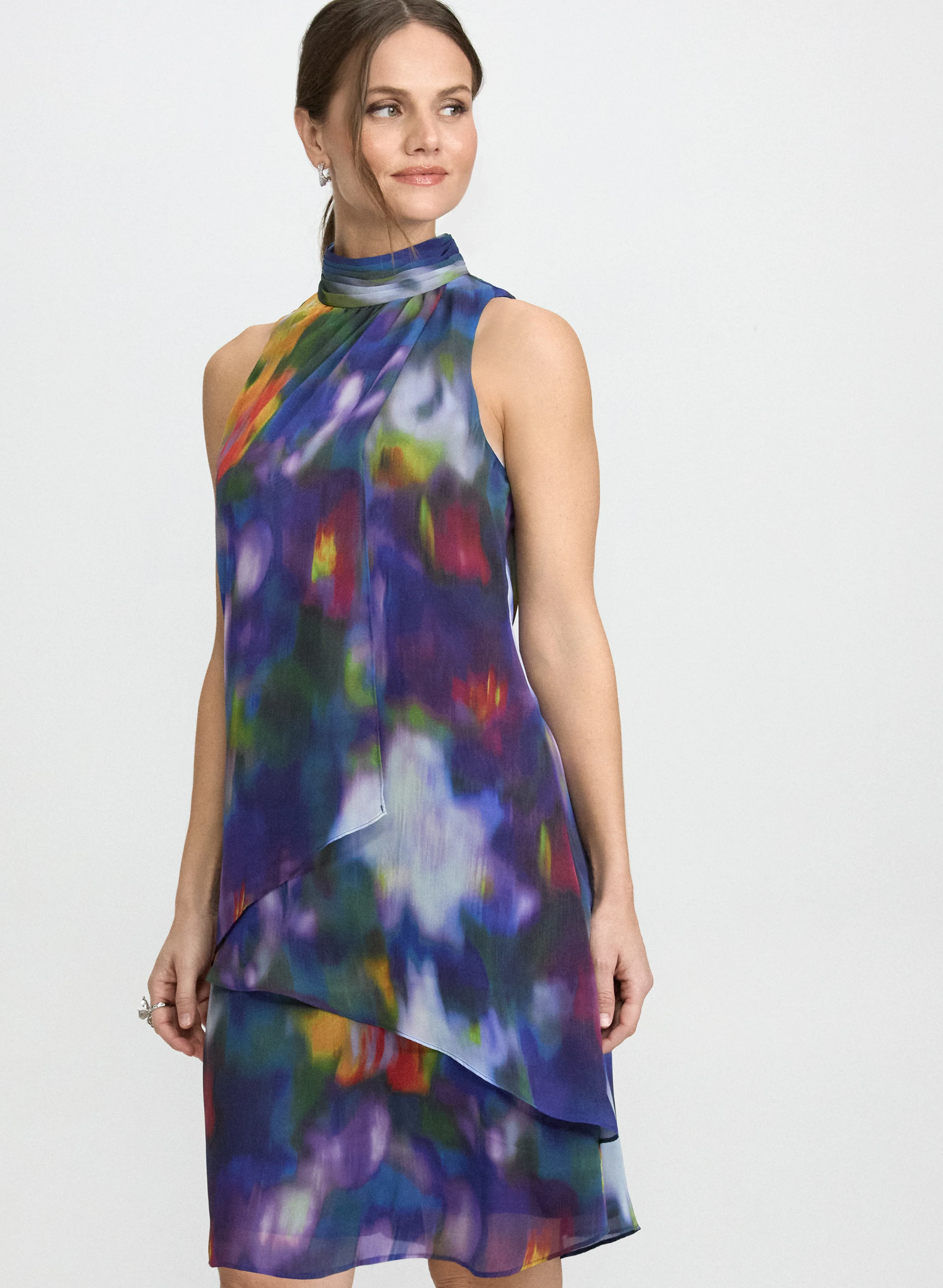 Abstract Halter Neck Dress - Image 4
