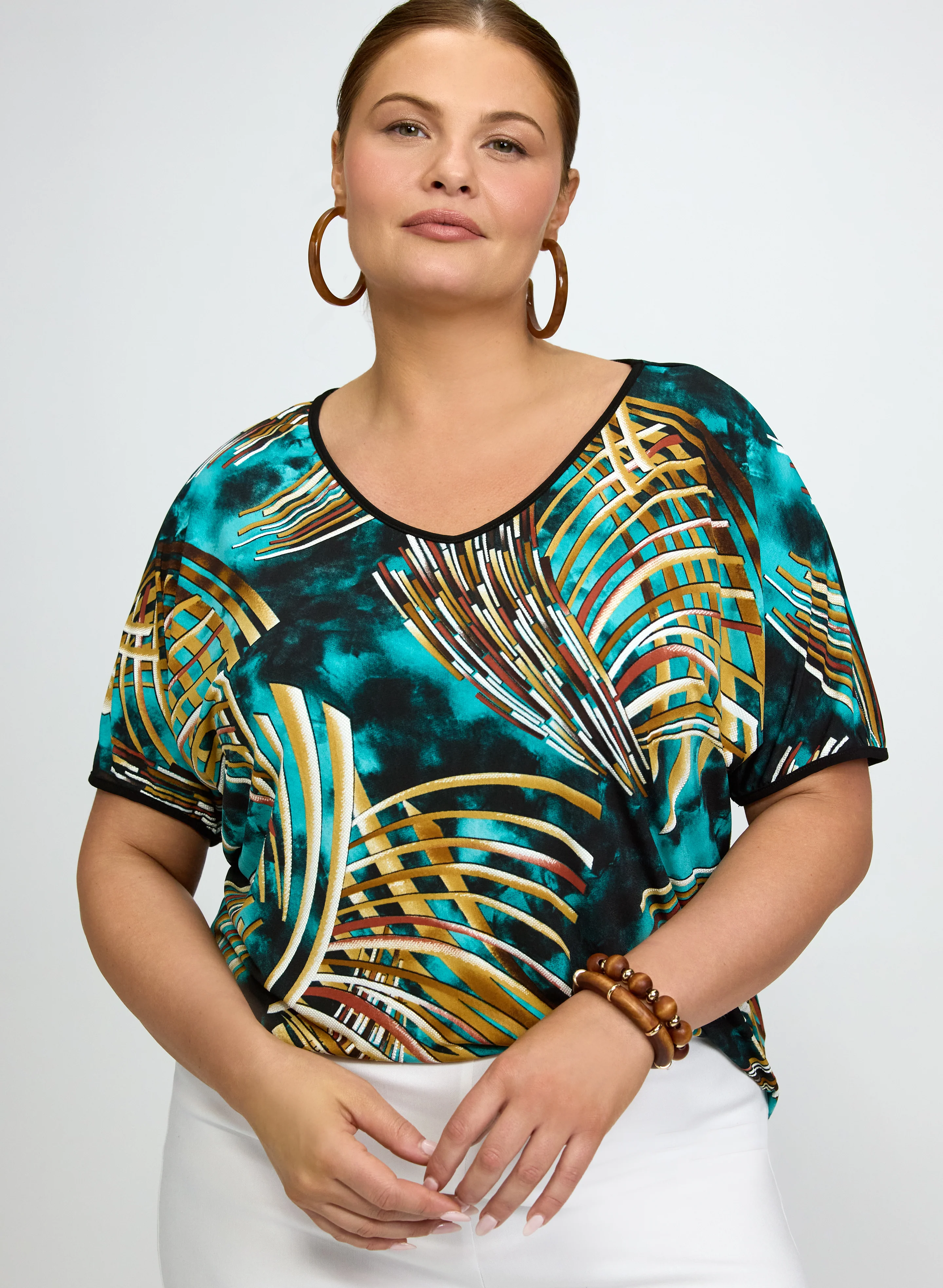 Abstract Jersey Top - Image 5