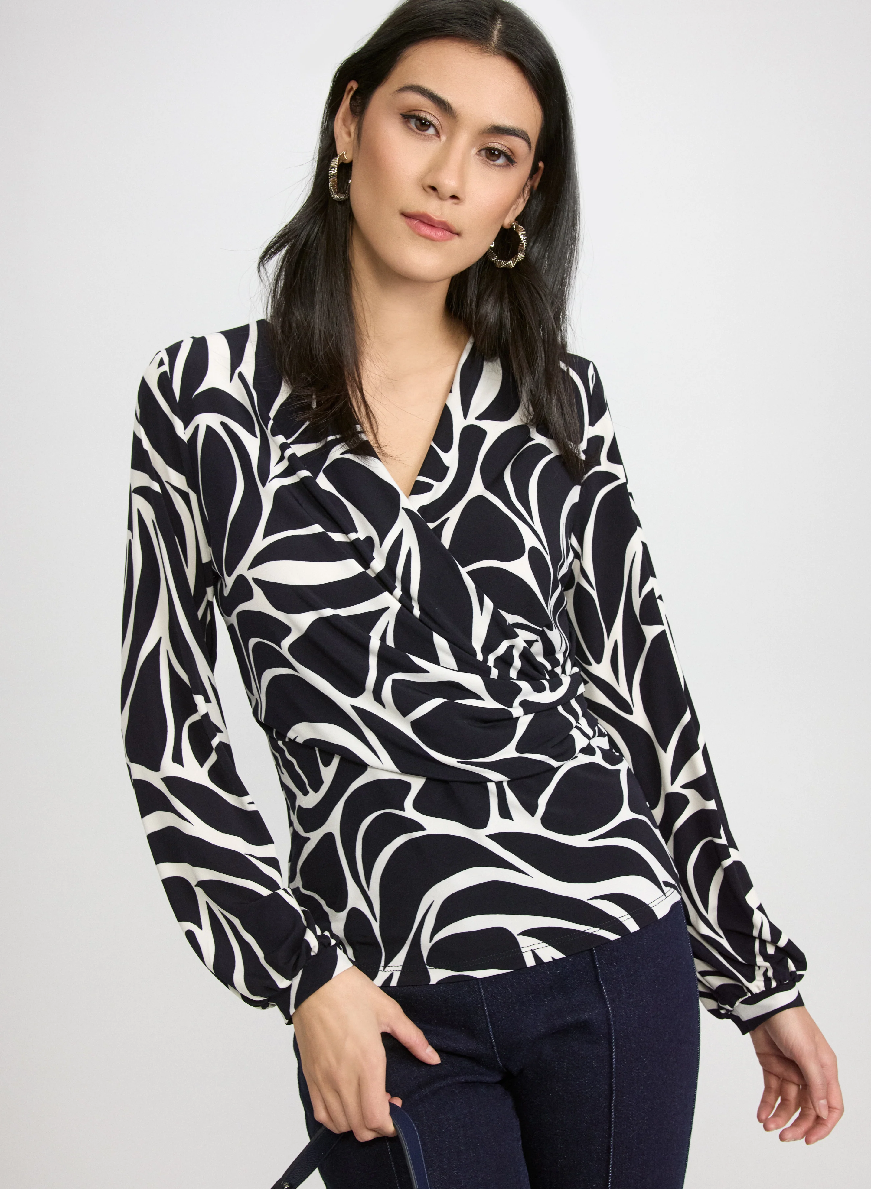 Abstract Long Sleeve Top