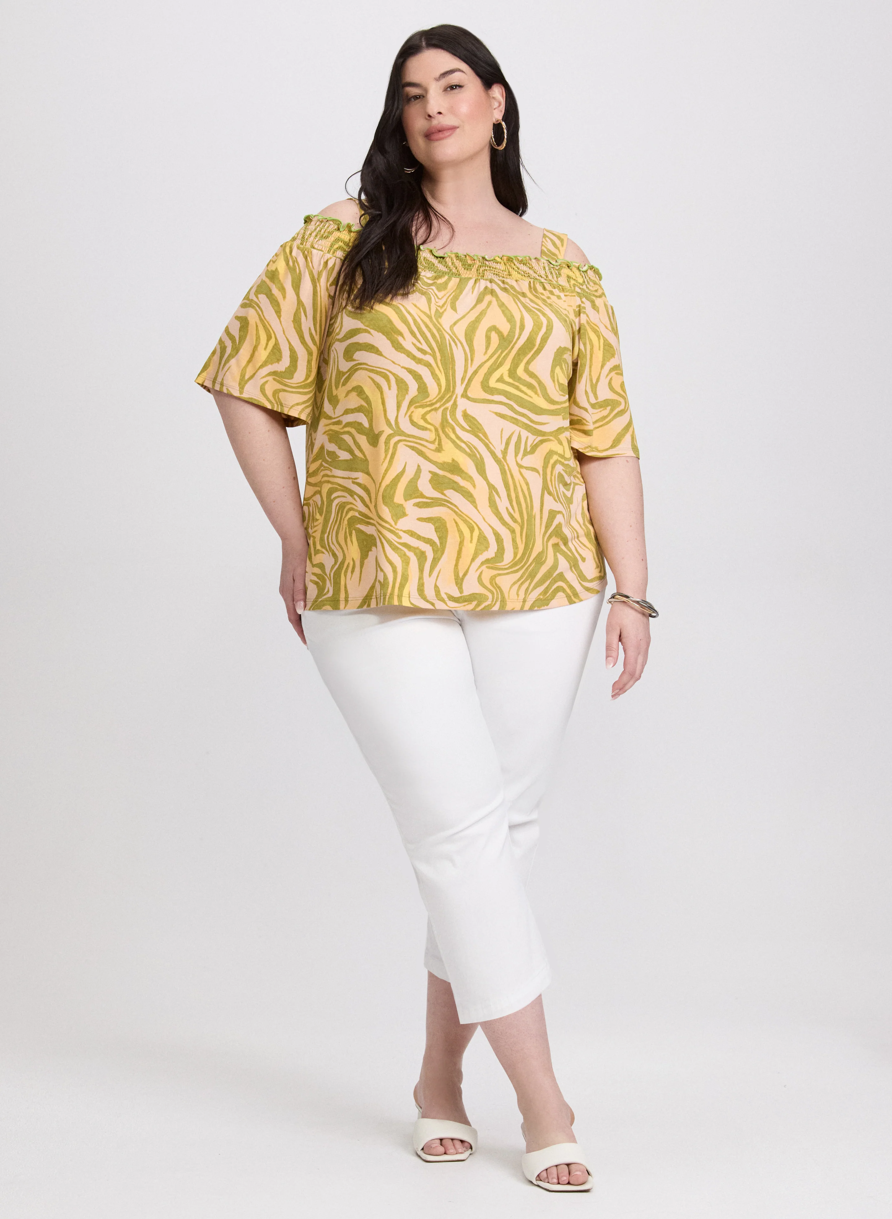 Abstract Off-Shoulder Top - Image 3