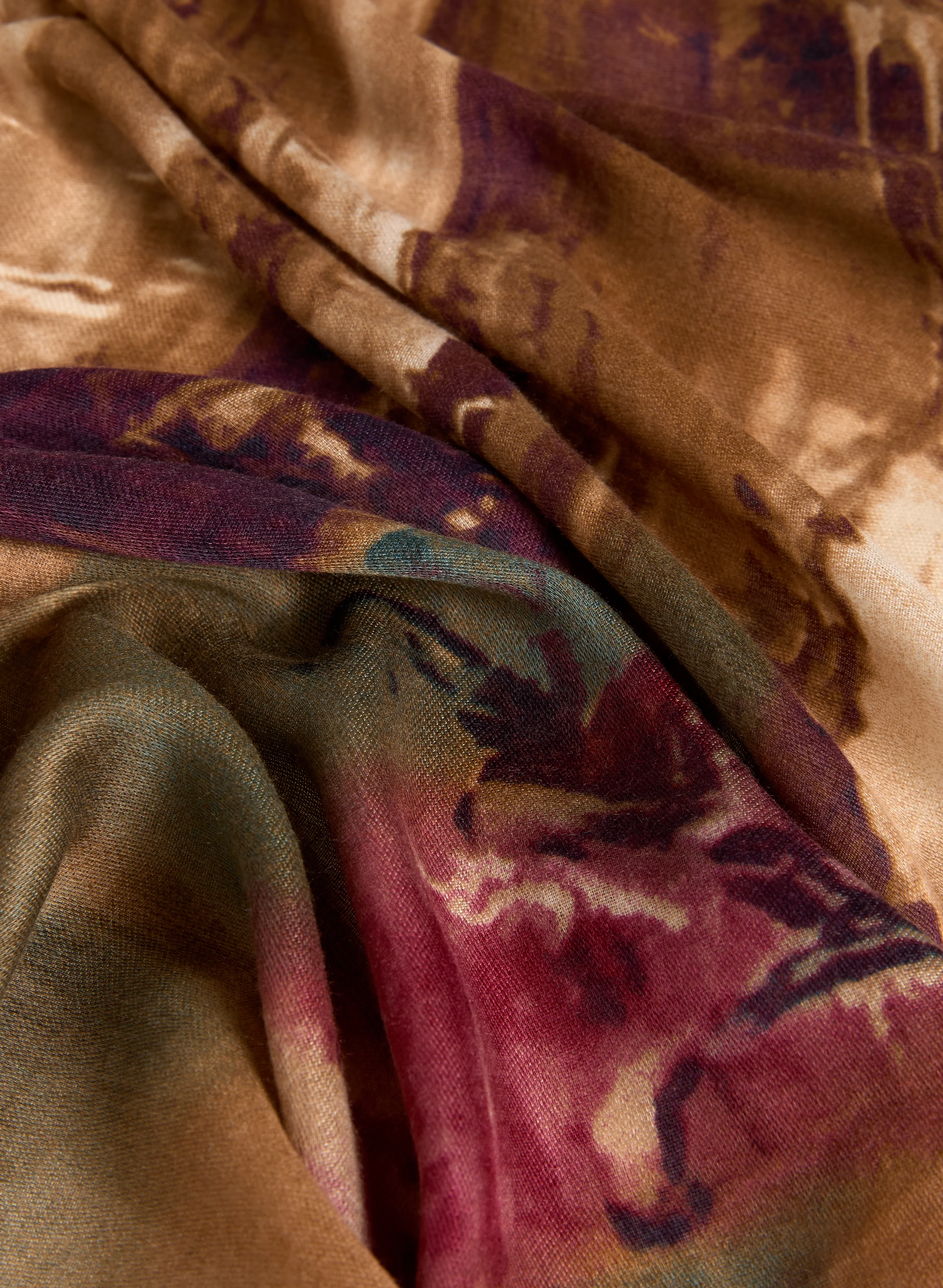 Abstract Print Oblong Scarf - Image 2
