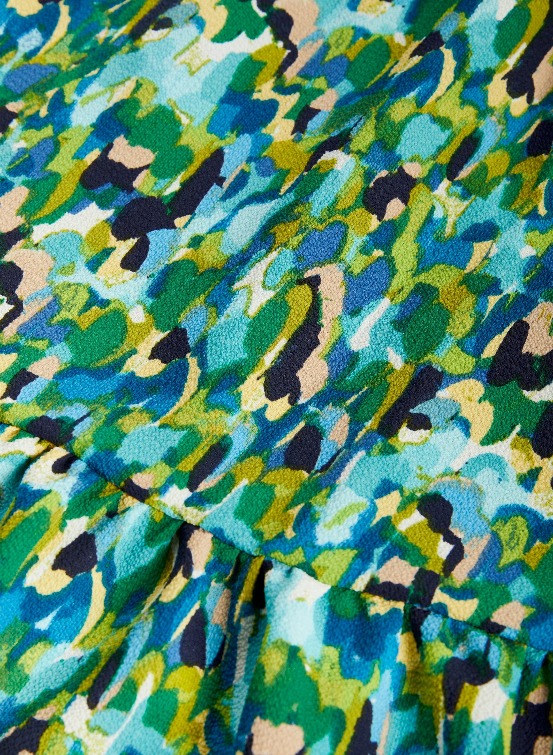 Abstract Print Puff Sleeve Dress - Image 7
