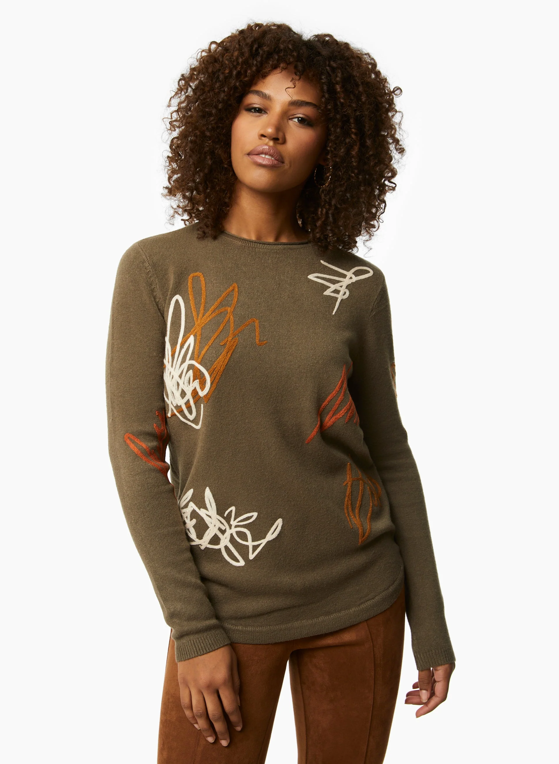 Abstract Print Sweater