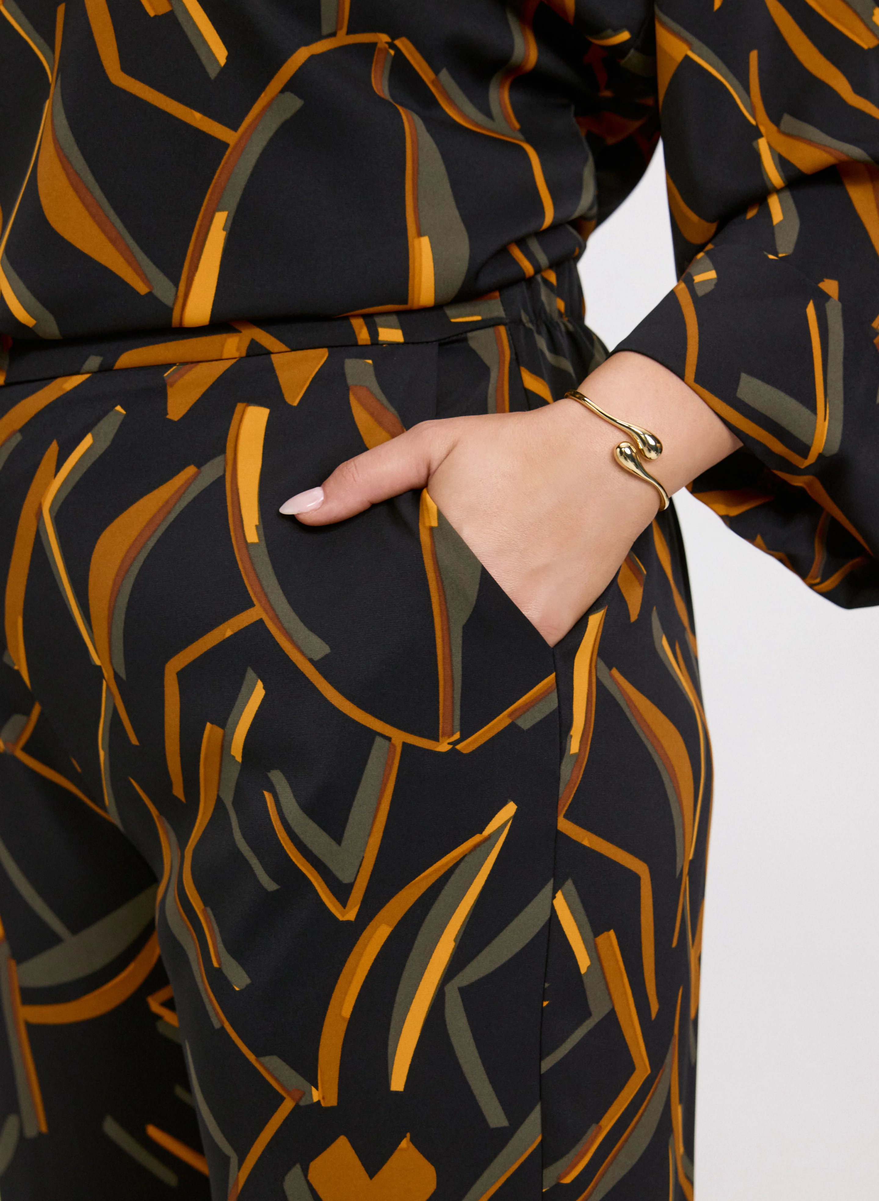 Joseph Ribkoff - Abstract Striped Pants - Image 5