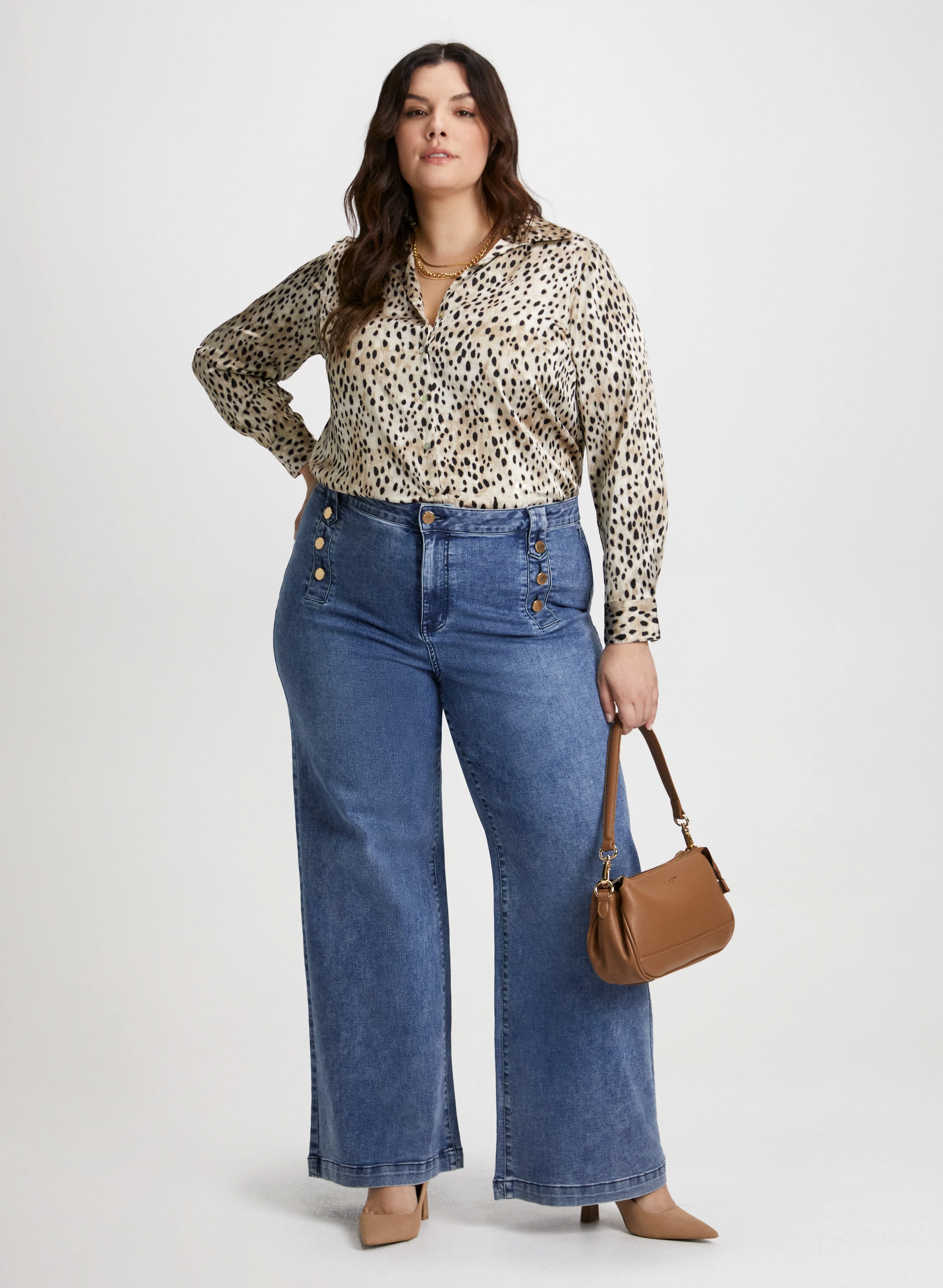 Animal Print Satin Shirt - Image 3