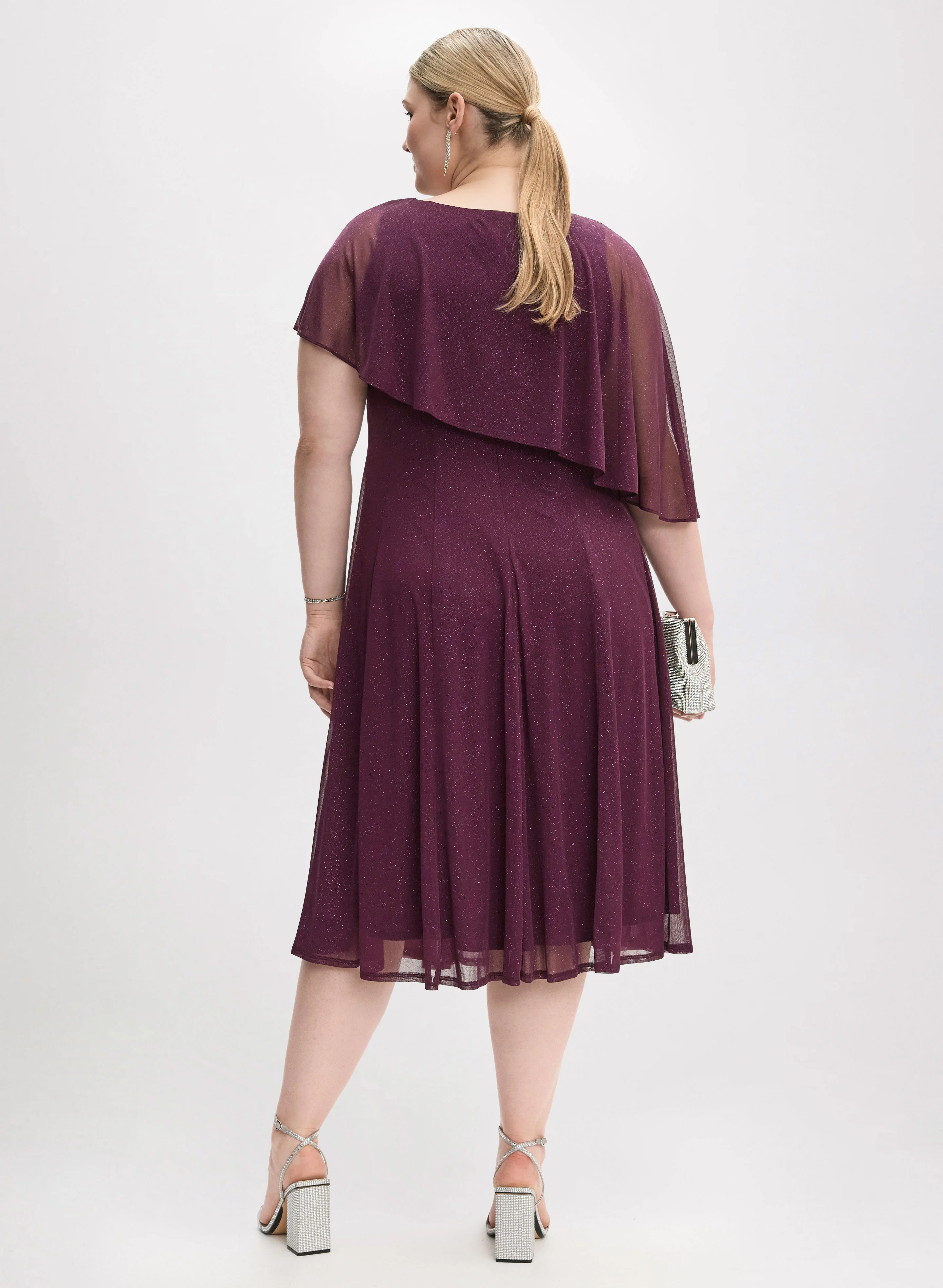 Asymmetric Capelet Dress - Image 3