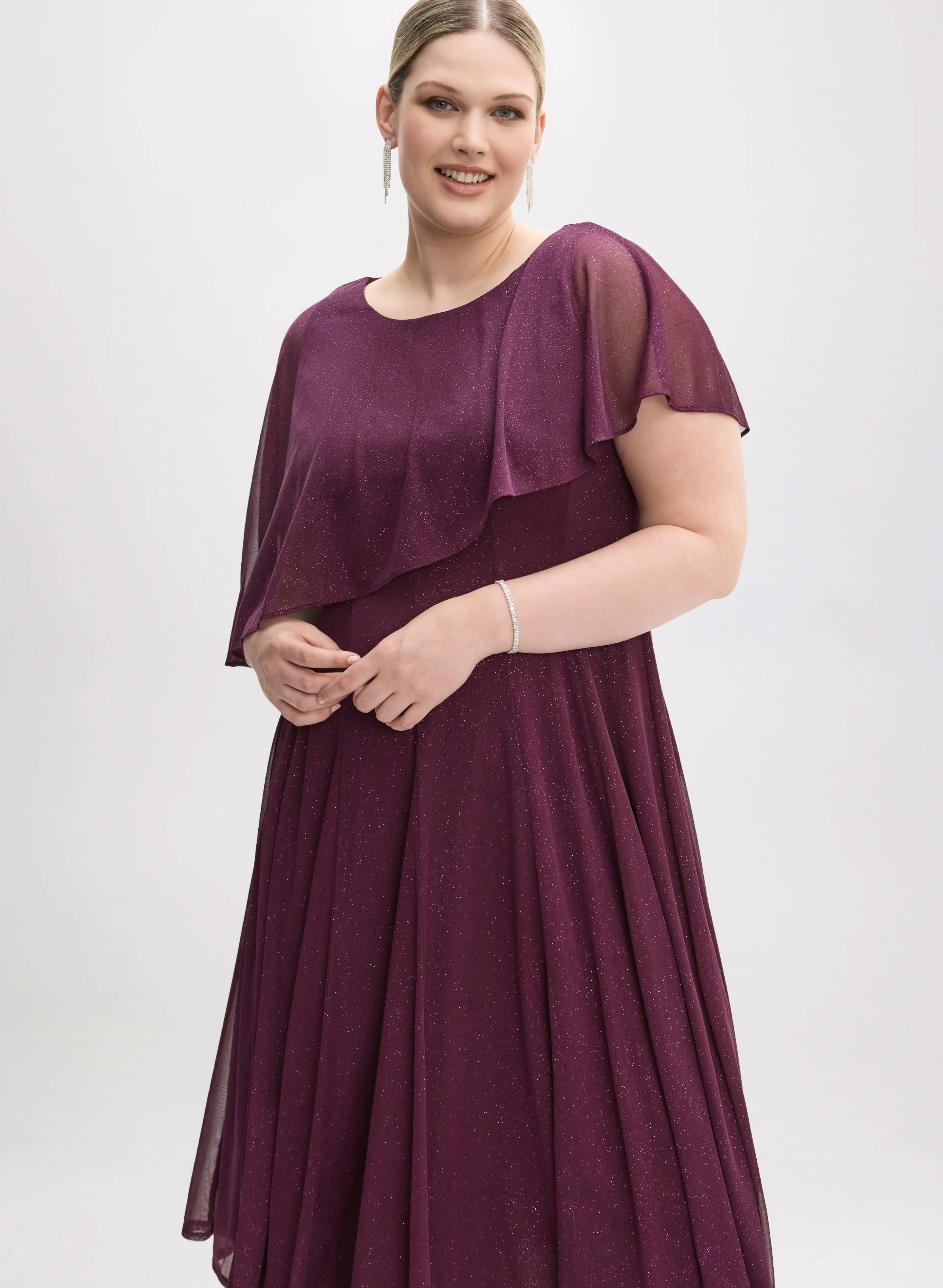 Asymmetric Capelet Dress - Image 5