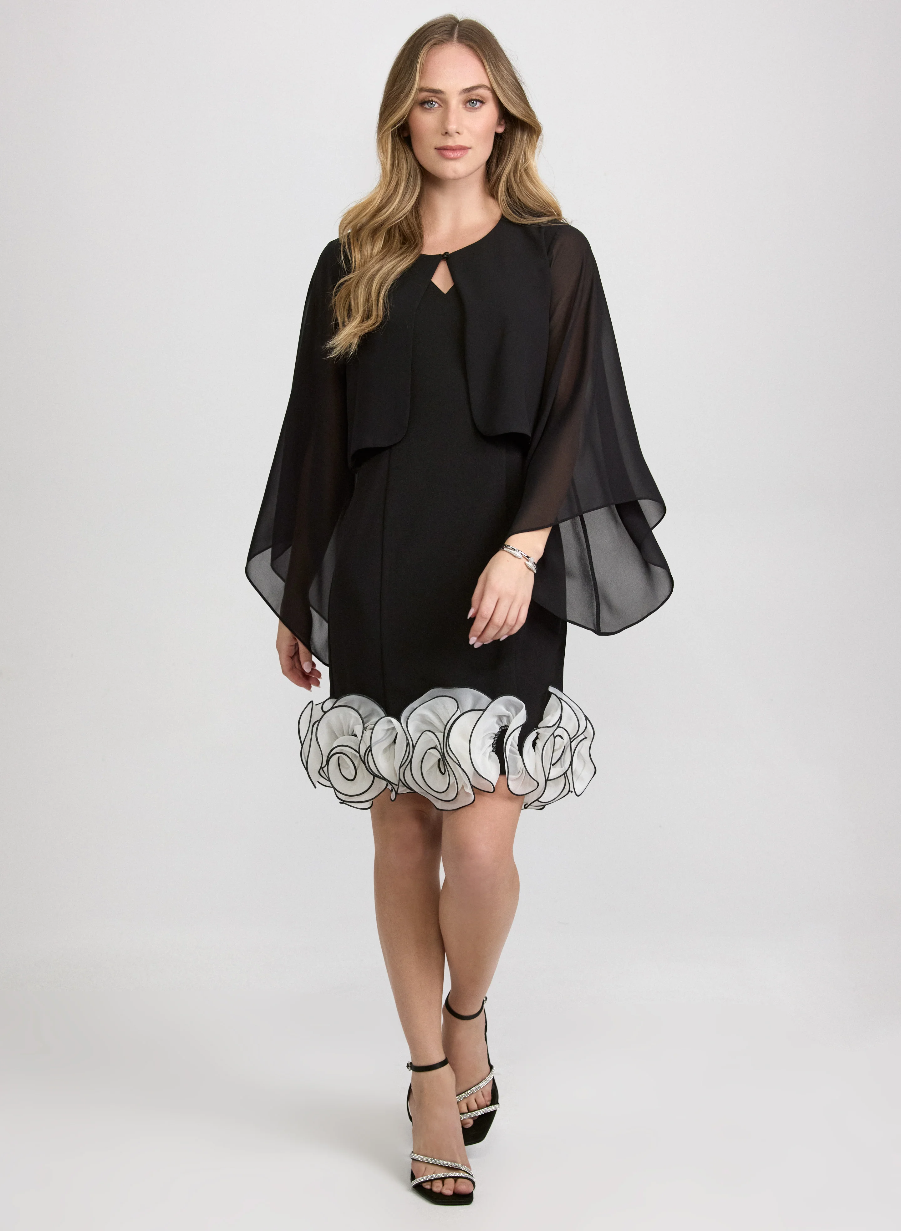 Asymmetric Chiffon Bolero - Image 3