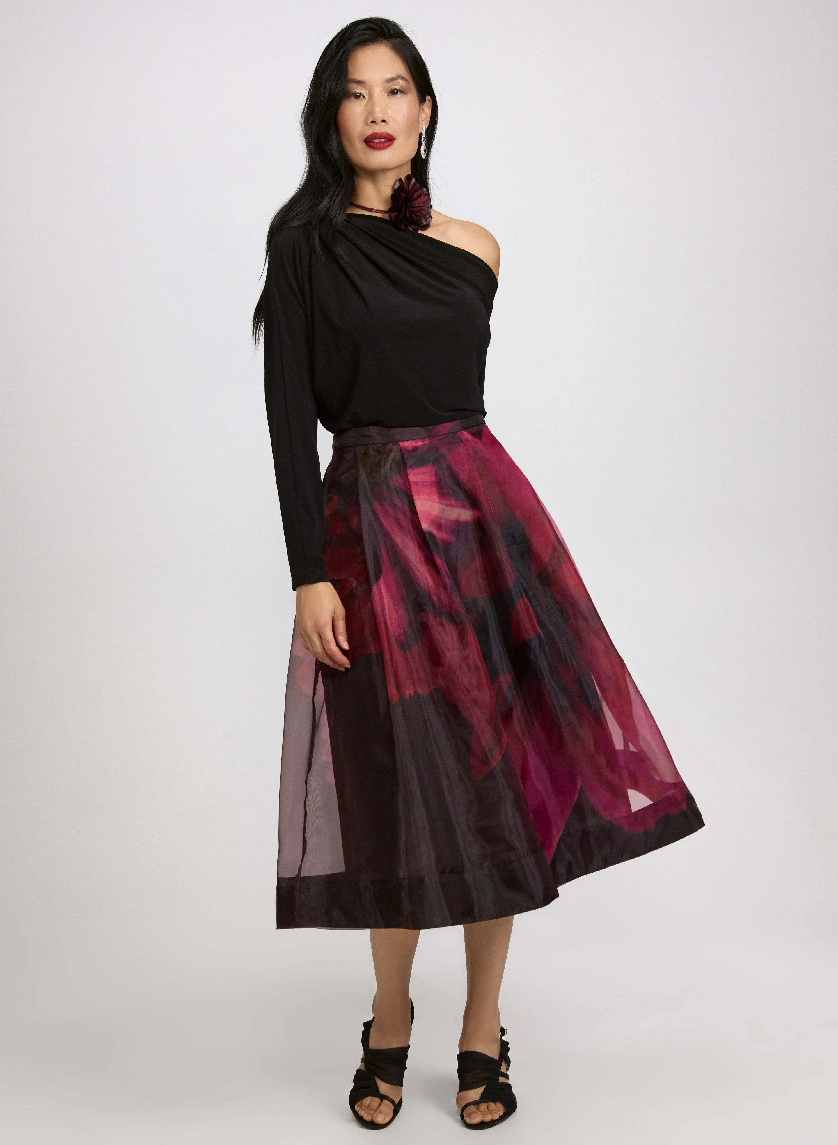Floral Organza Skirt - Image 3