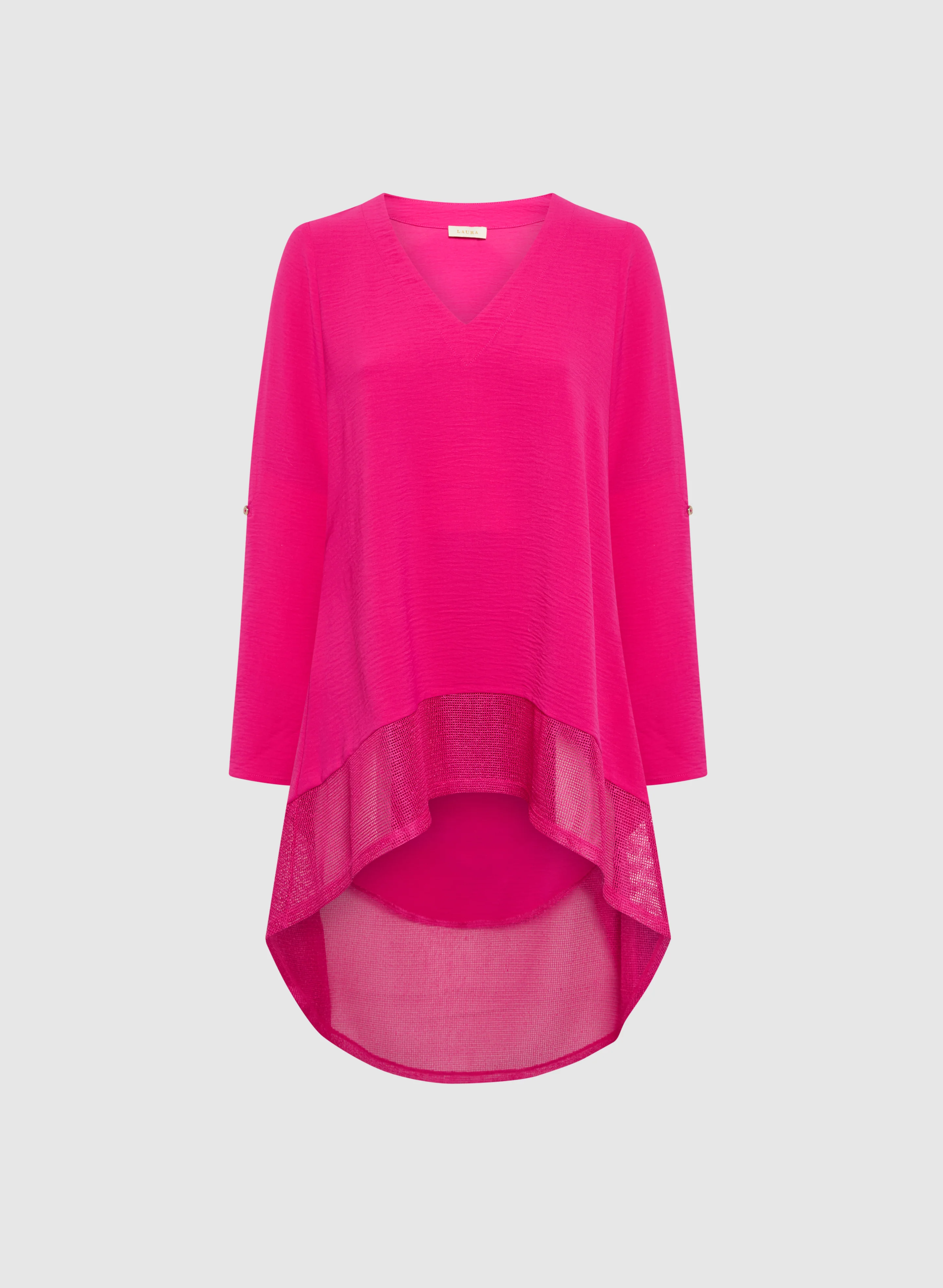 Asymmetric Mesh Hem Tunic - Image 6