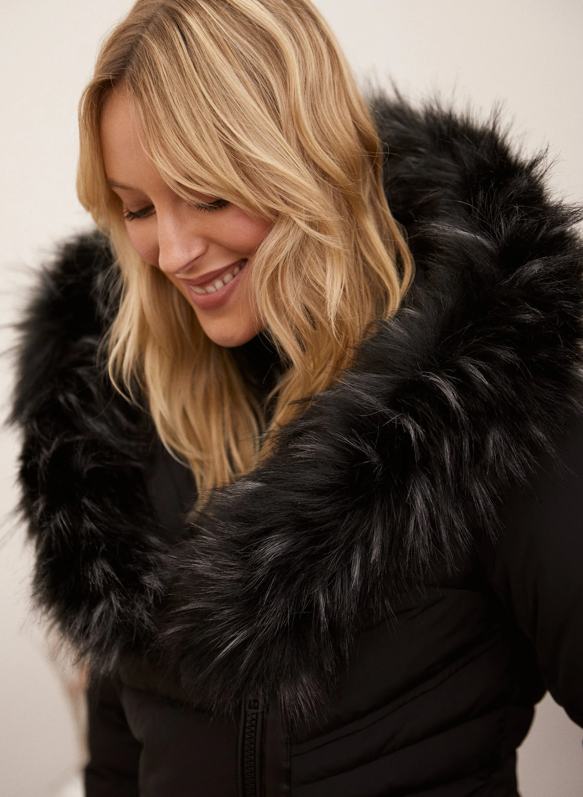 Asymmetric Vegan Down Coat - Image 4