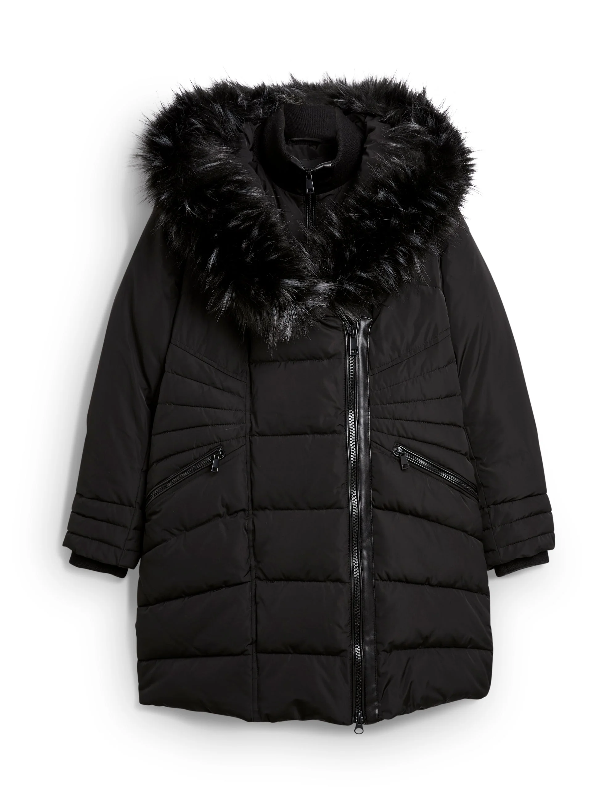 Asymmetric Vegan Down Coat - Image 5