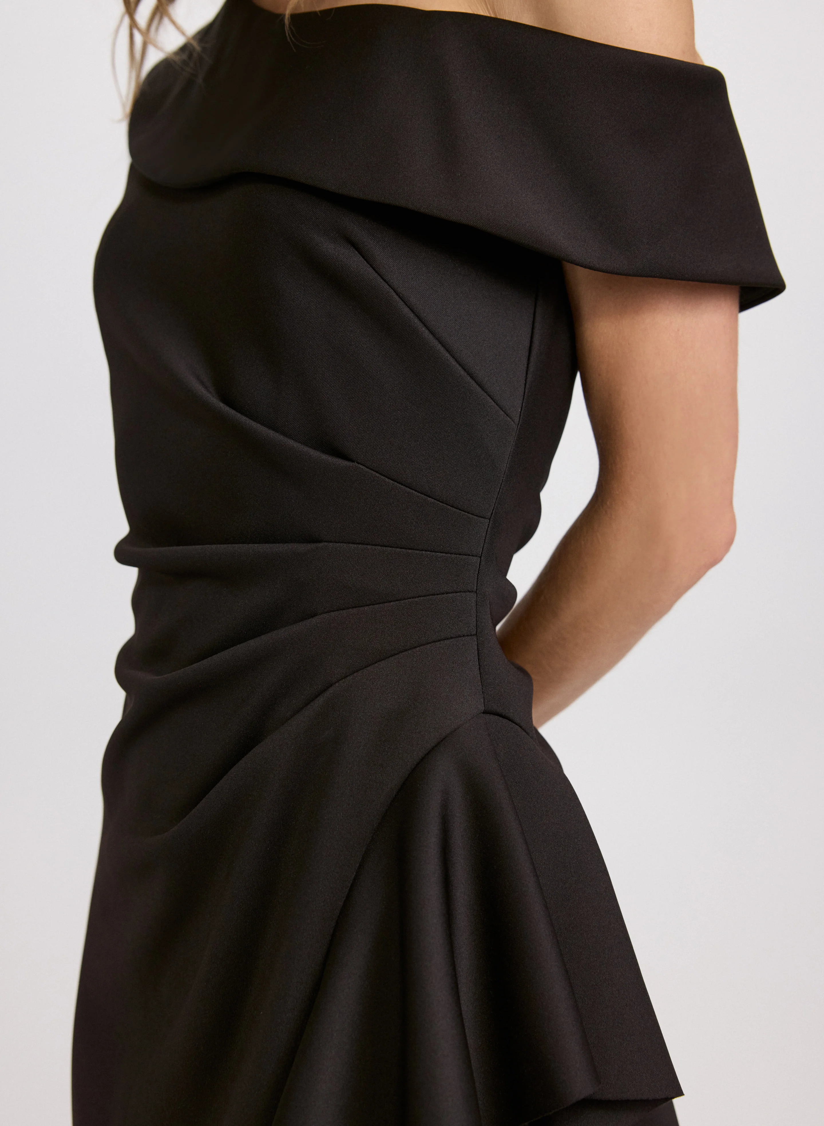 Asymmetric Waterfall Ruffle Dress - Image 5