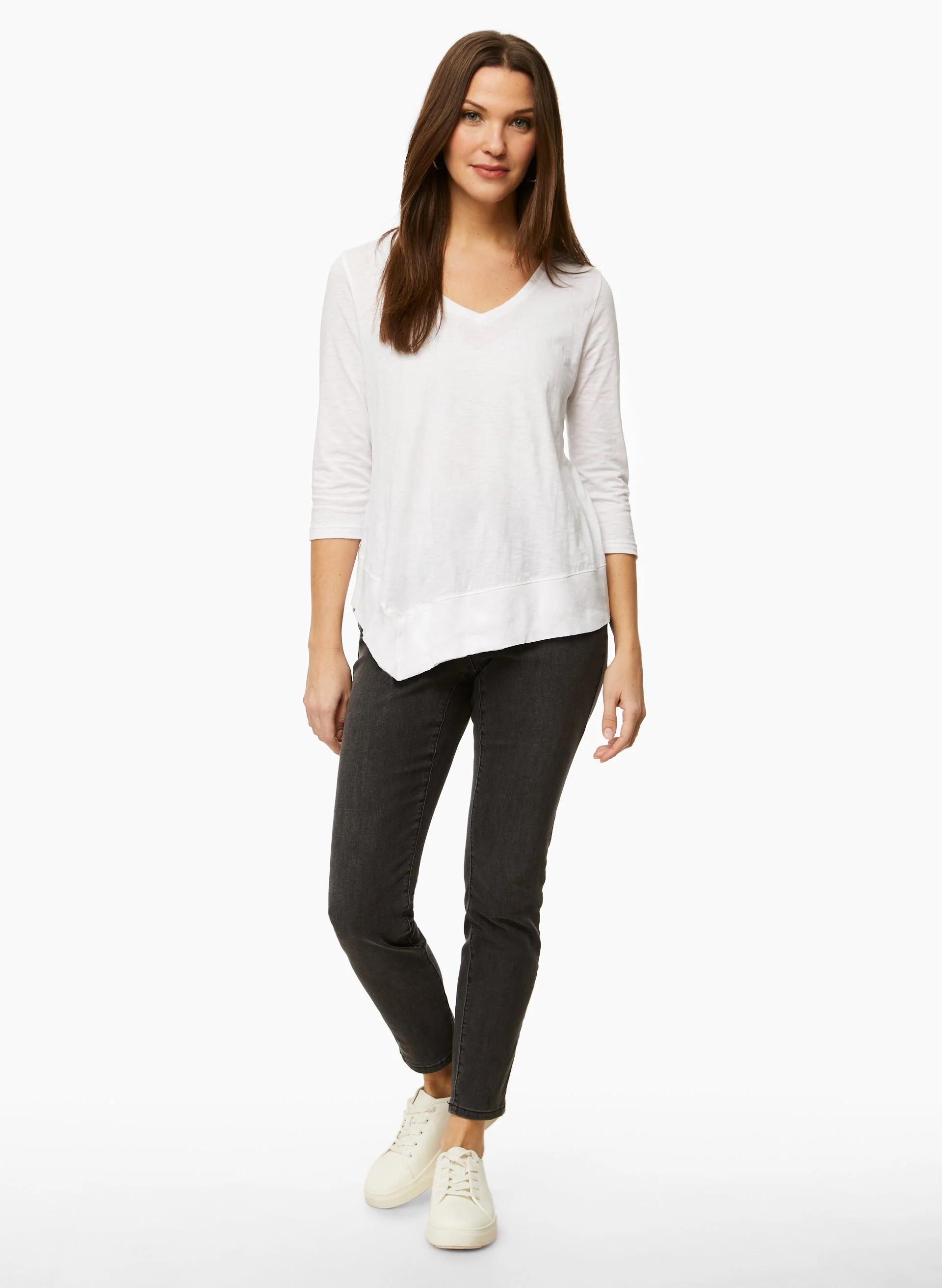 Asymmetrical 3/4 Sleeve Top - Image 3