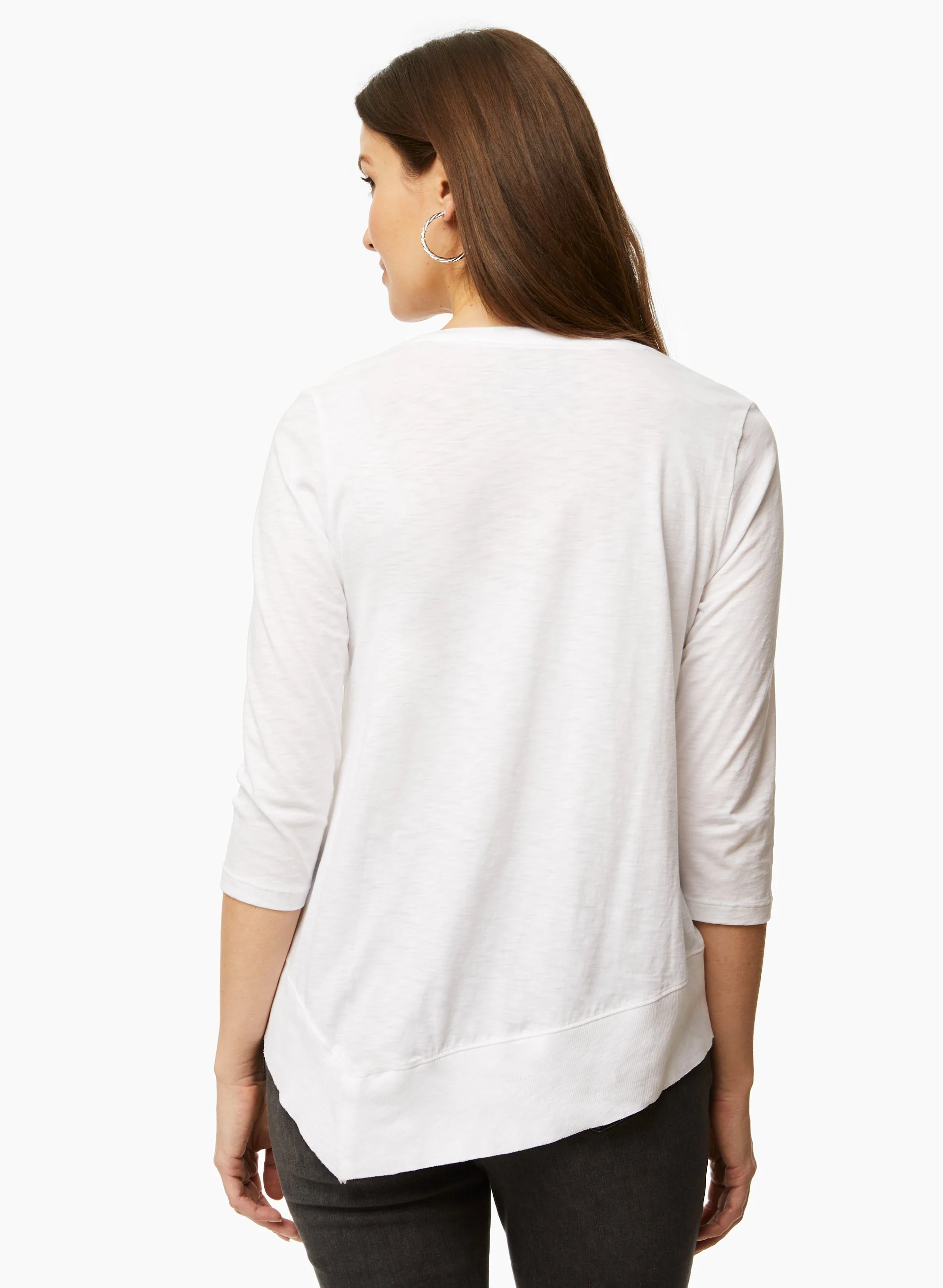 Asymmetrical 3/4 Sleeve Top - Image 4