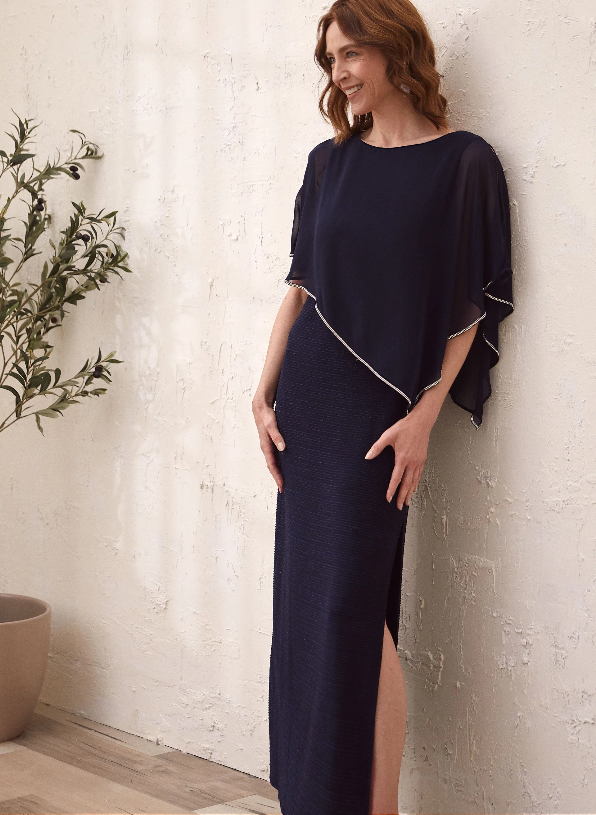 Asymmetrical Poncho Dress - Image 4