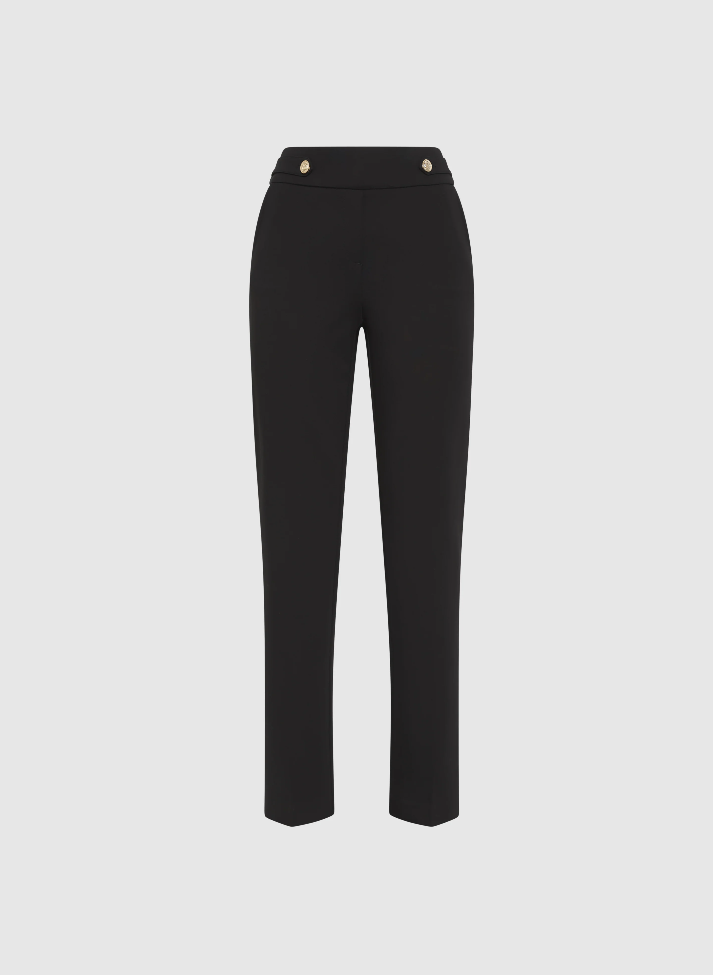 Ava Buttoned-Tab Straight-Leg Pants - Image 6