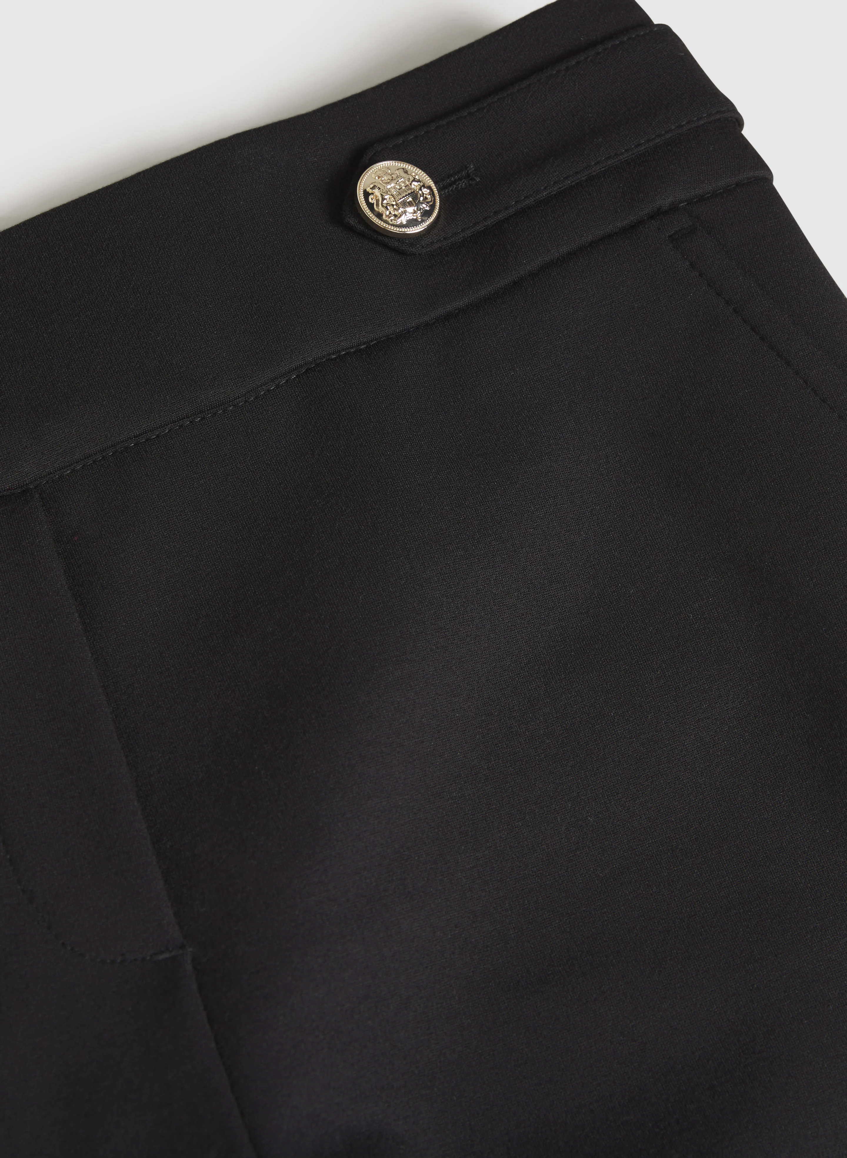 Ava Buttoned-Tab Straight-Leg Pants - Image 7
