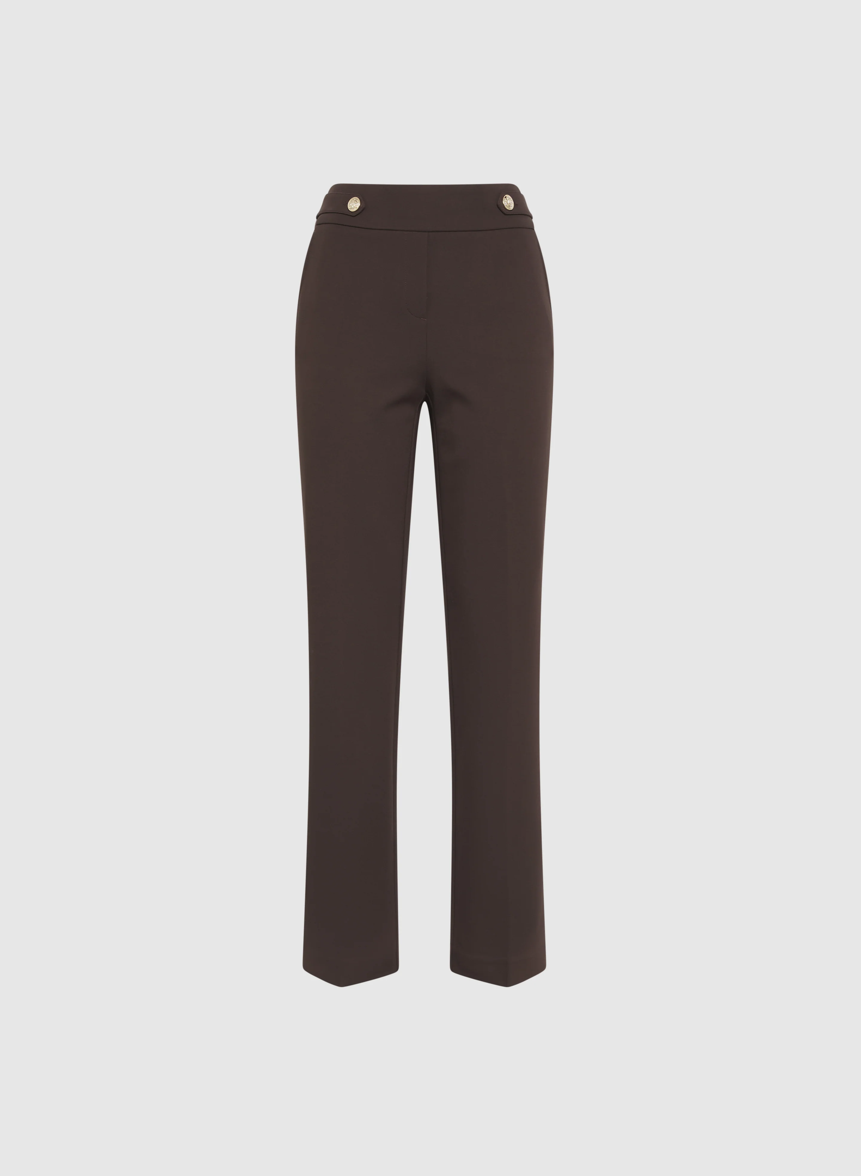 Ava Buttoned-Tab Straight-Leg Pants - Image 6