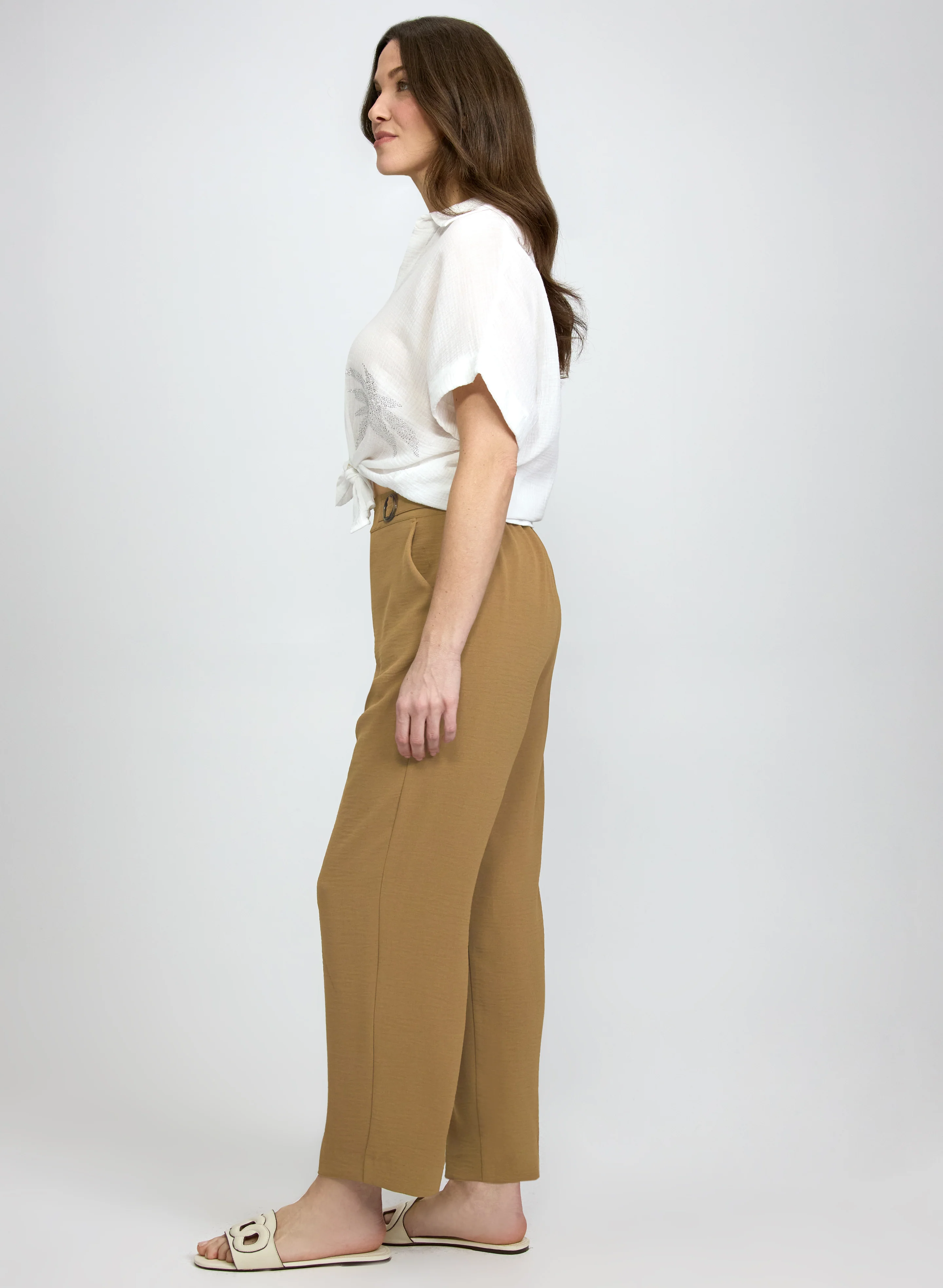 Ava Crinkle Straight-Leg Pants - Image 4