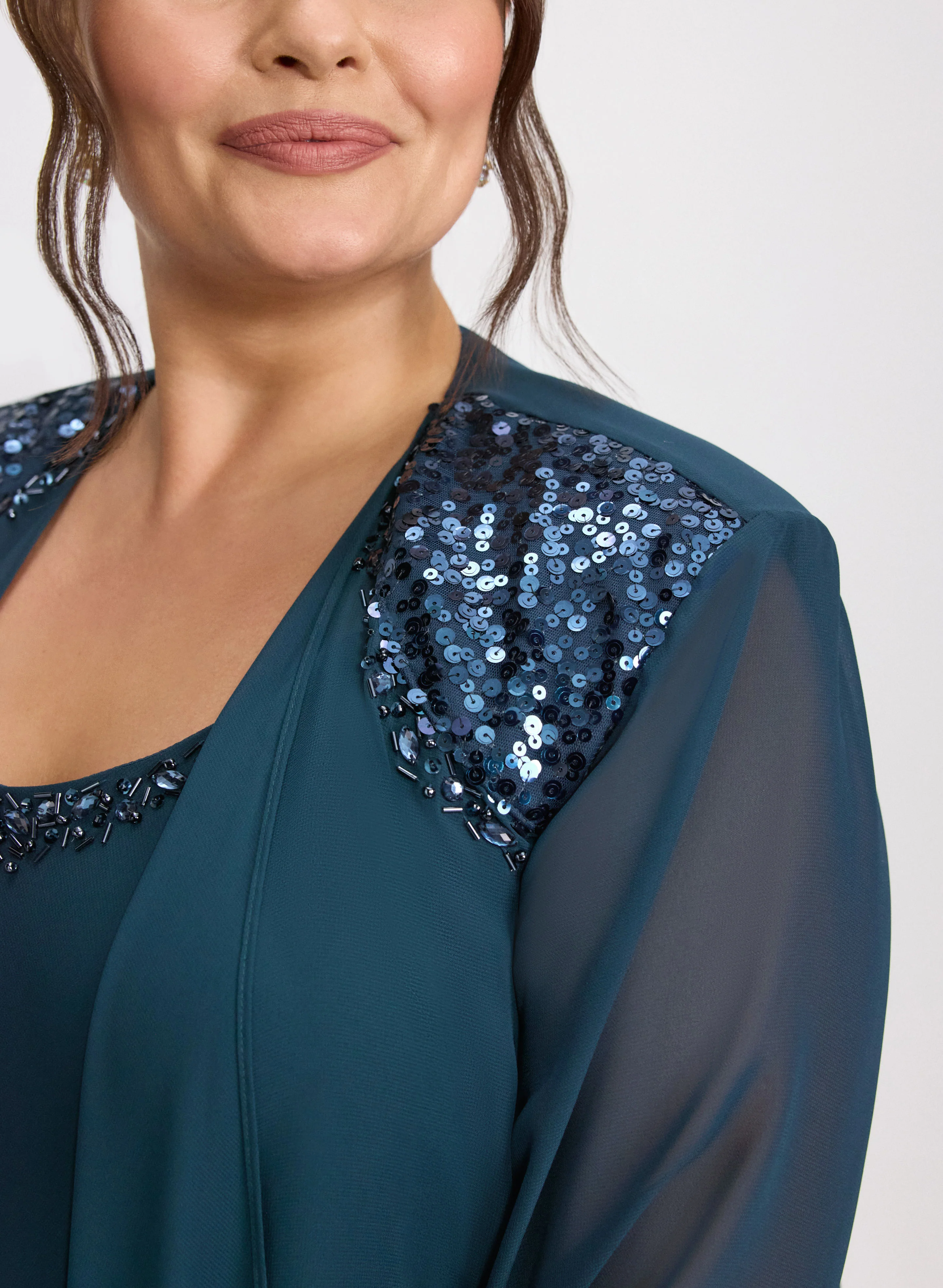 Beaded Dress & Jacket Set - Image 4