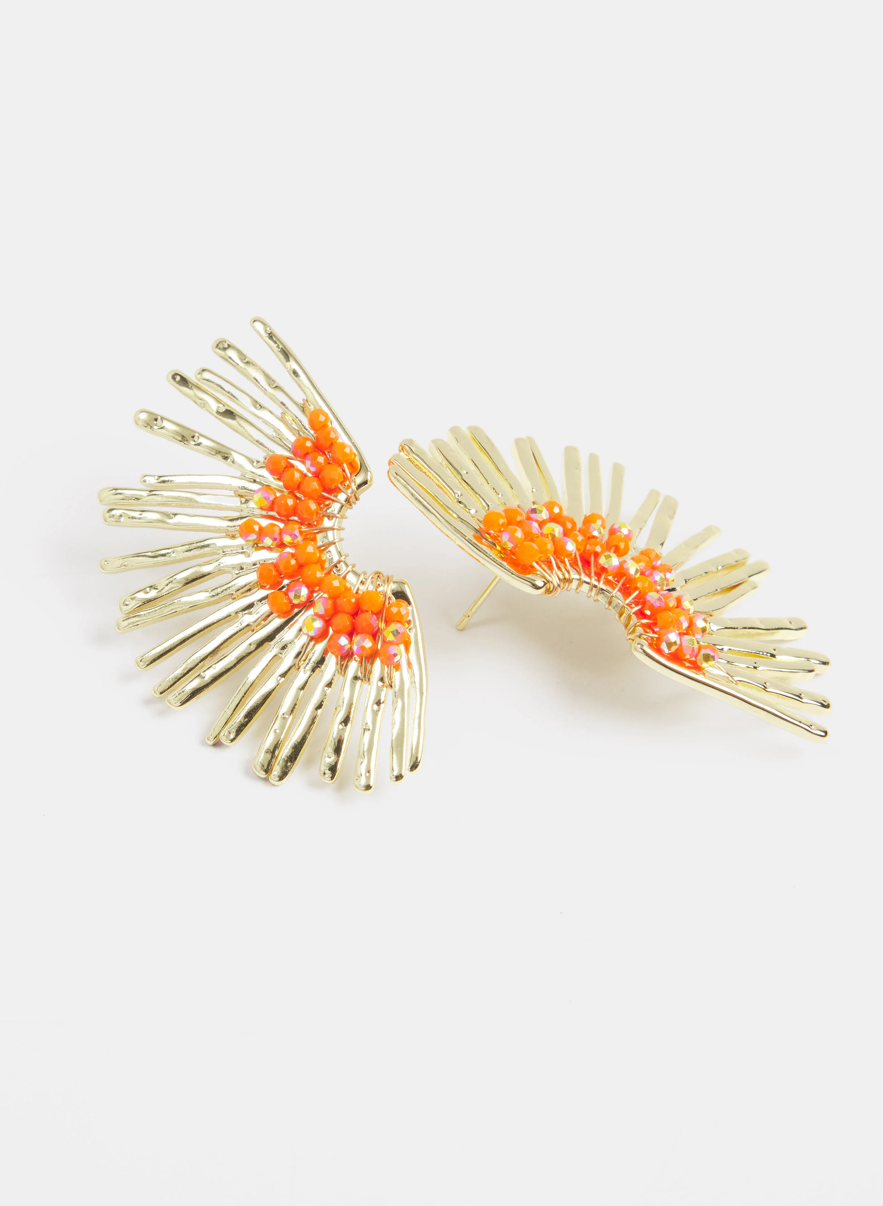 Beaded Fan Earrings - Image 2