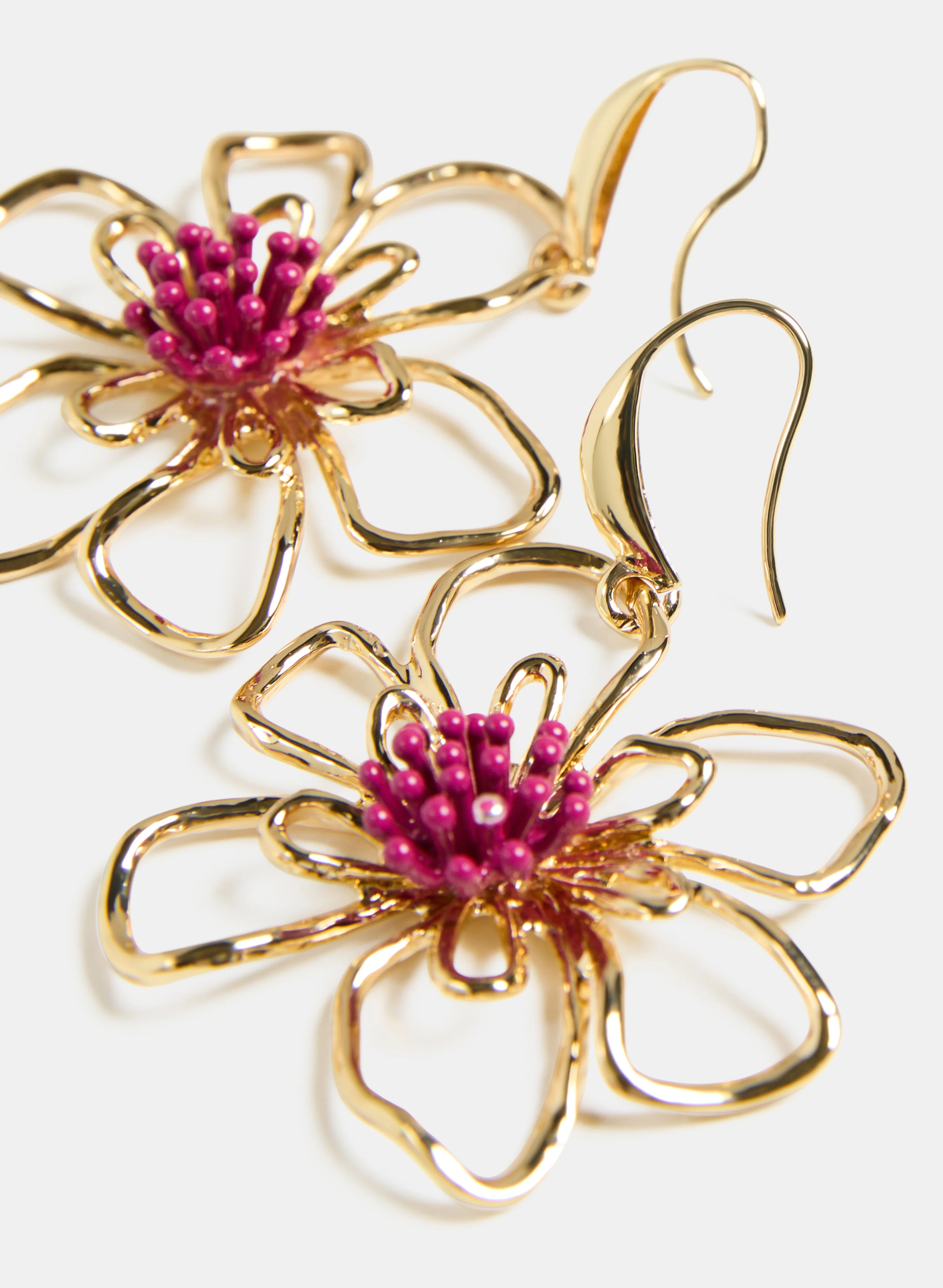 Beaded Floral Drop Earrings - Image 2