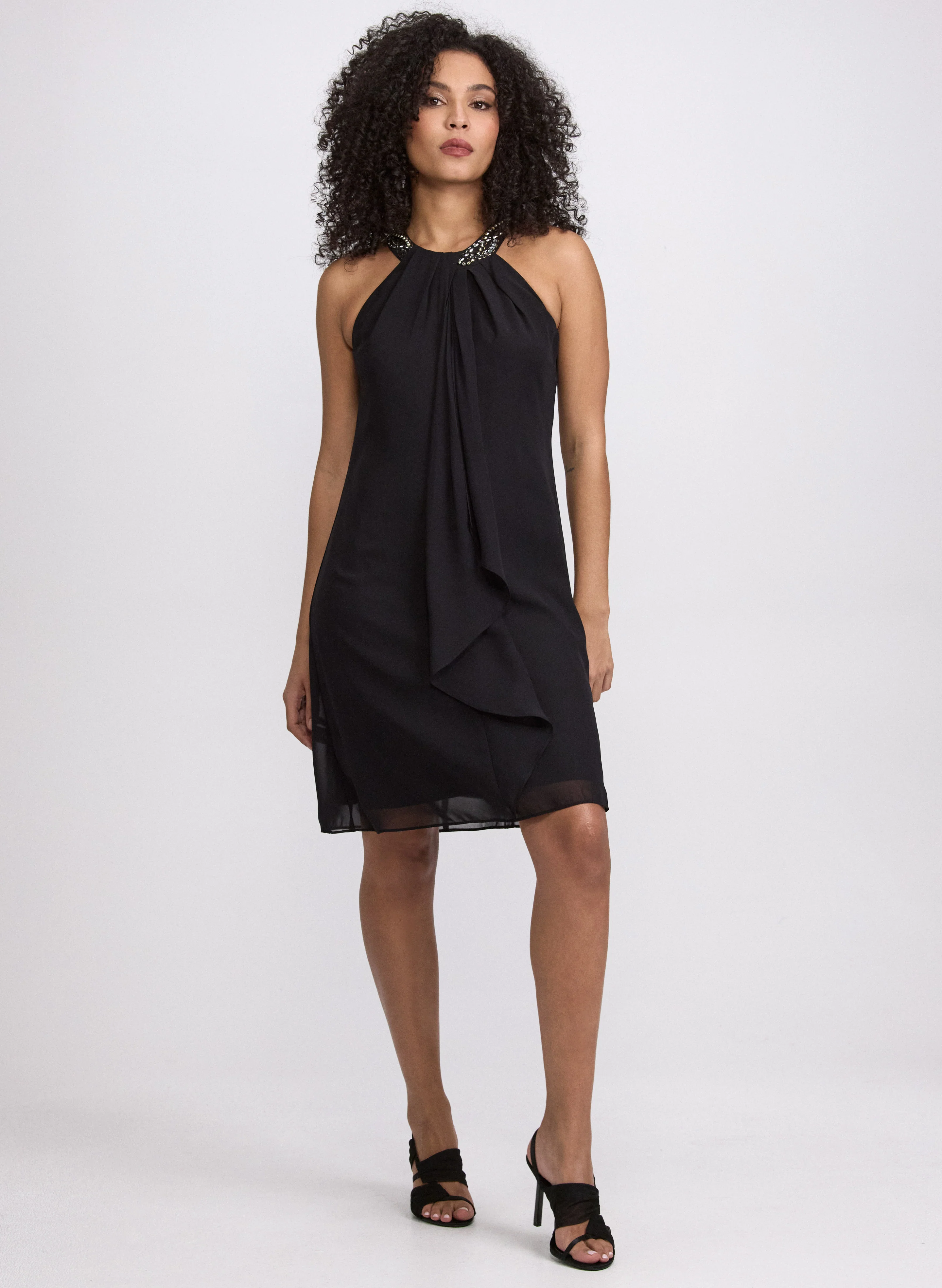 Beaded Halter Neck Dress