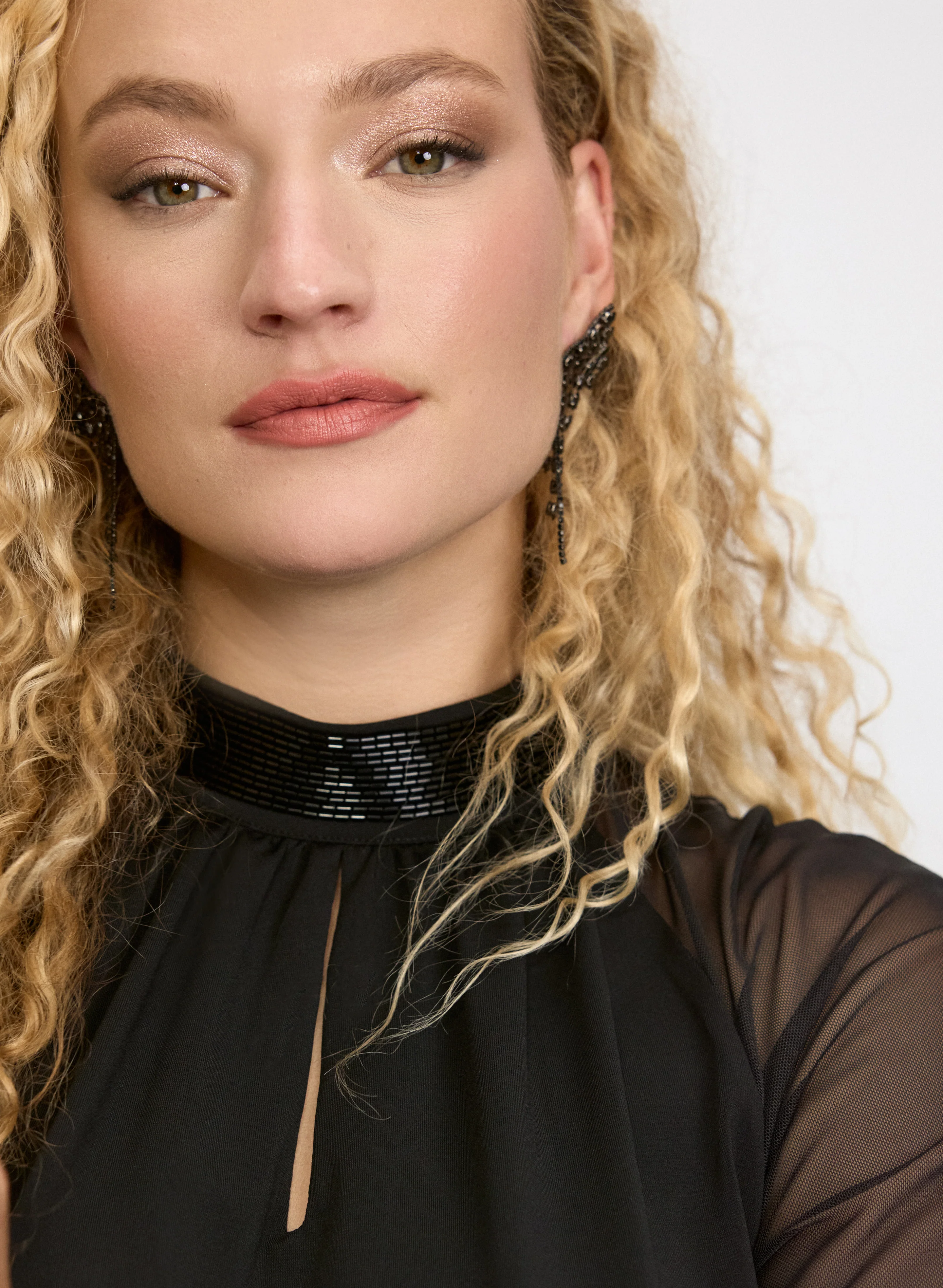 Beaded Mock Neck Top - Image 7