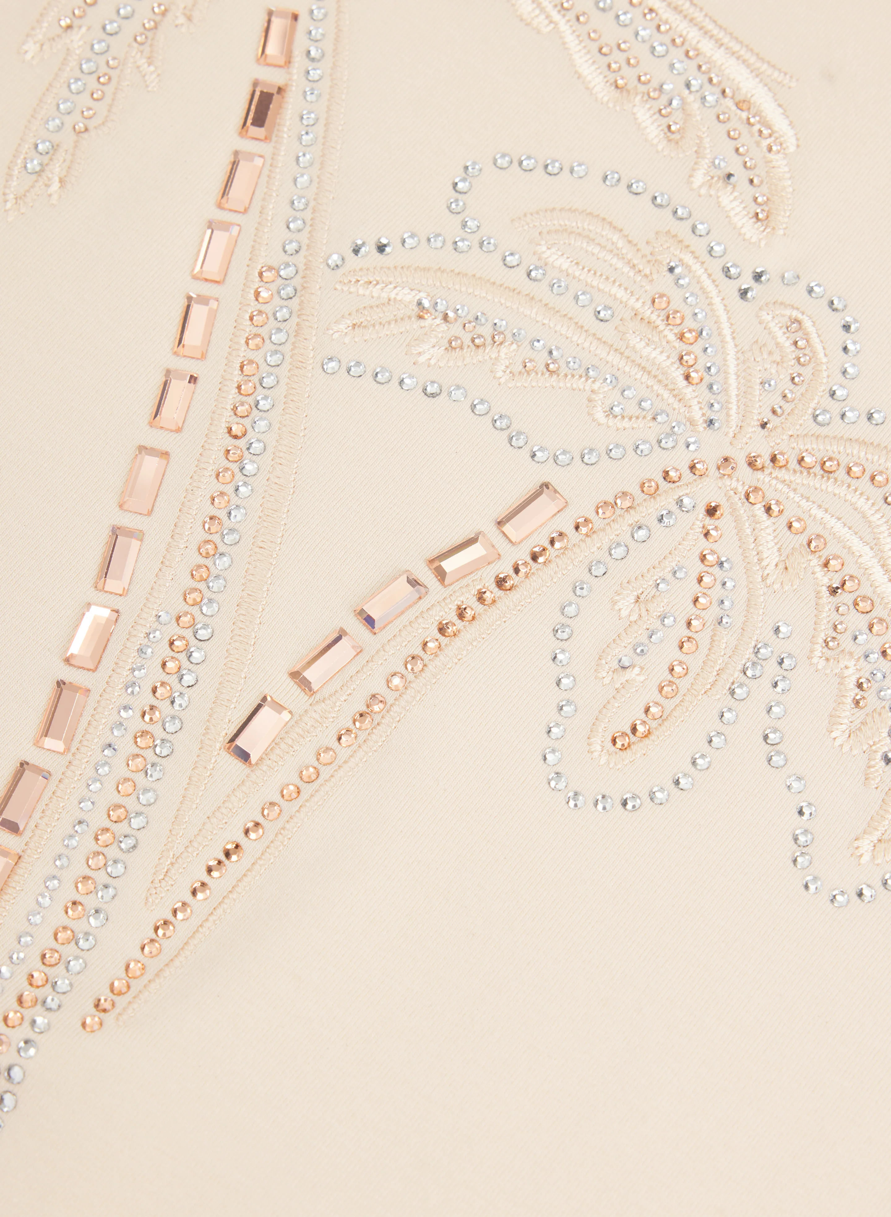 Stone Embellished Palm Print T-Shirt - Image 7