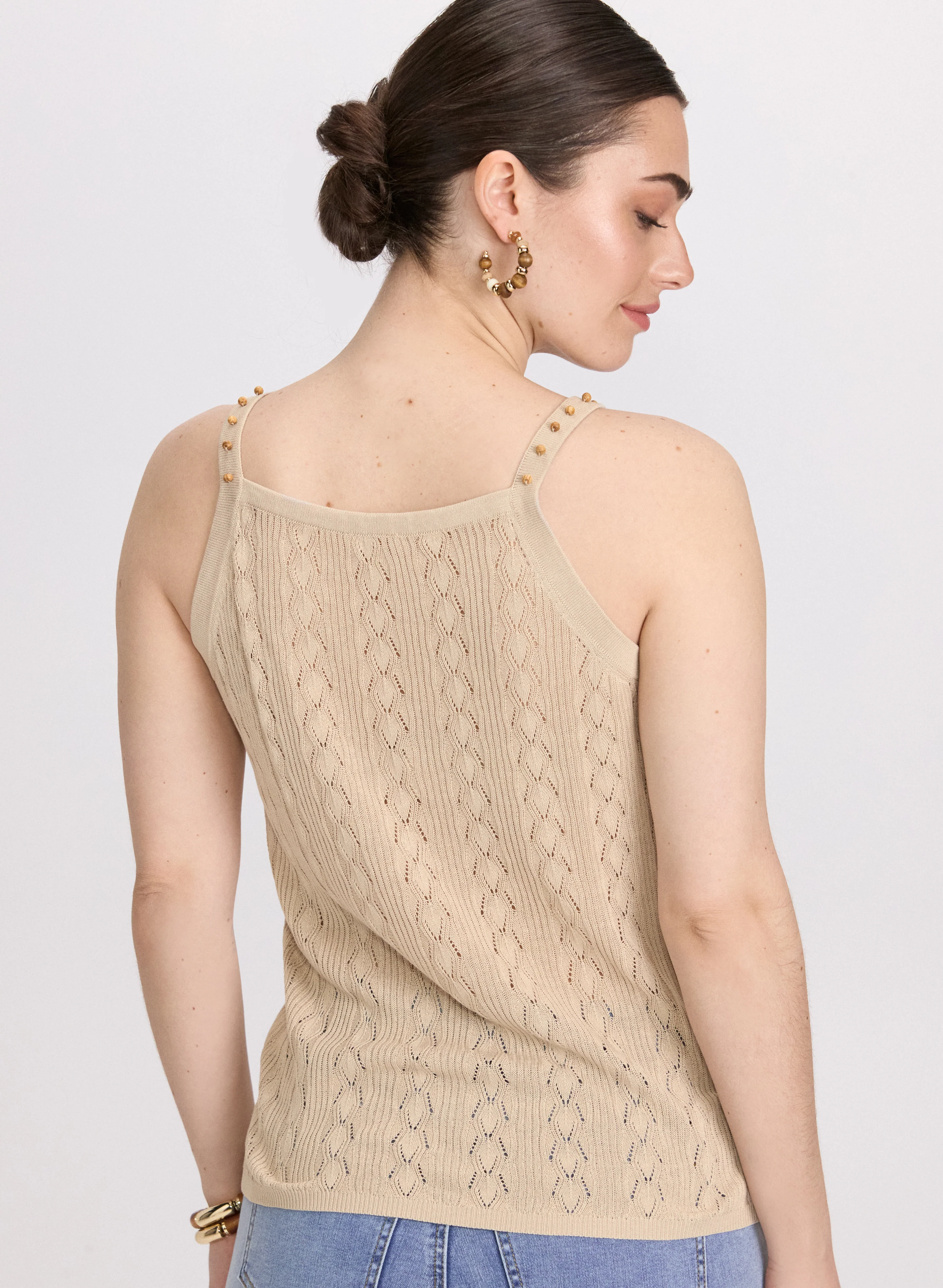 Beaded Sleeveless Sweater - Image 4