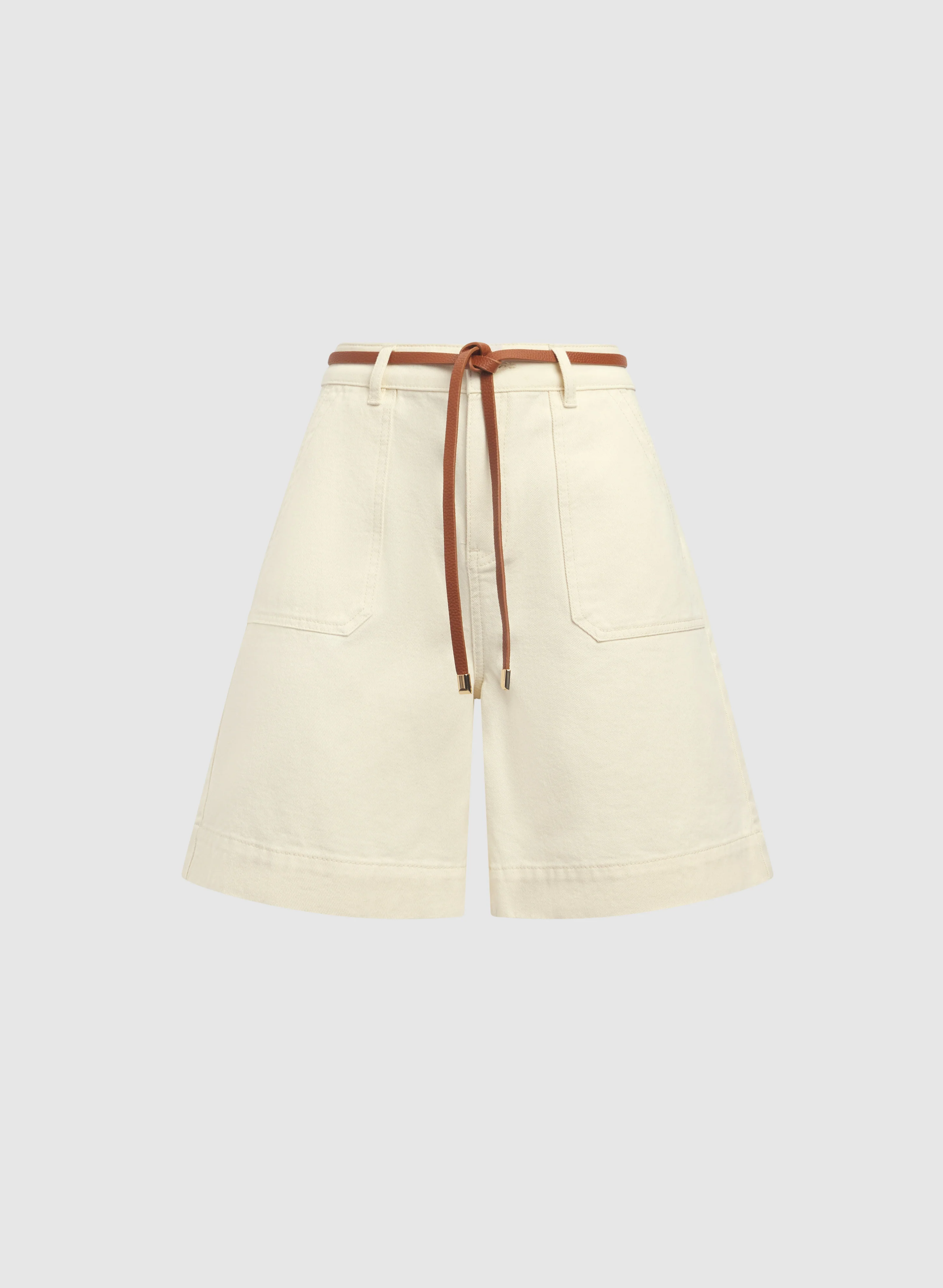 Belted Denim Shorts - Image 6
