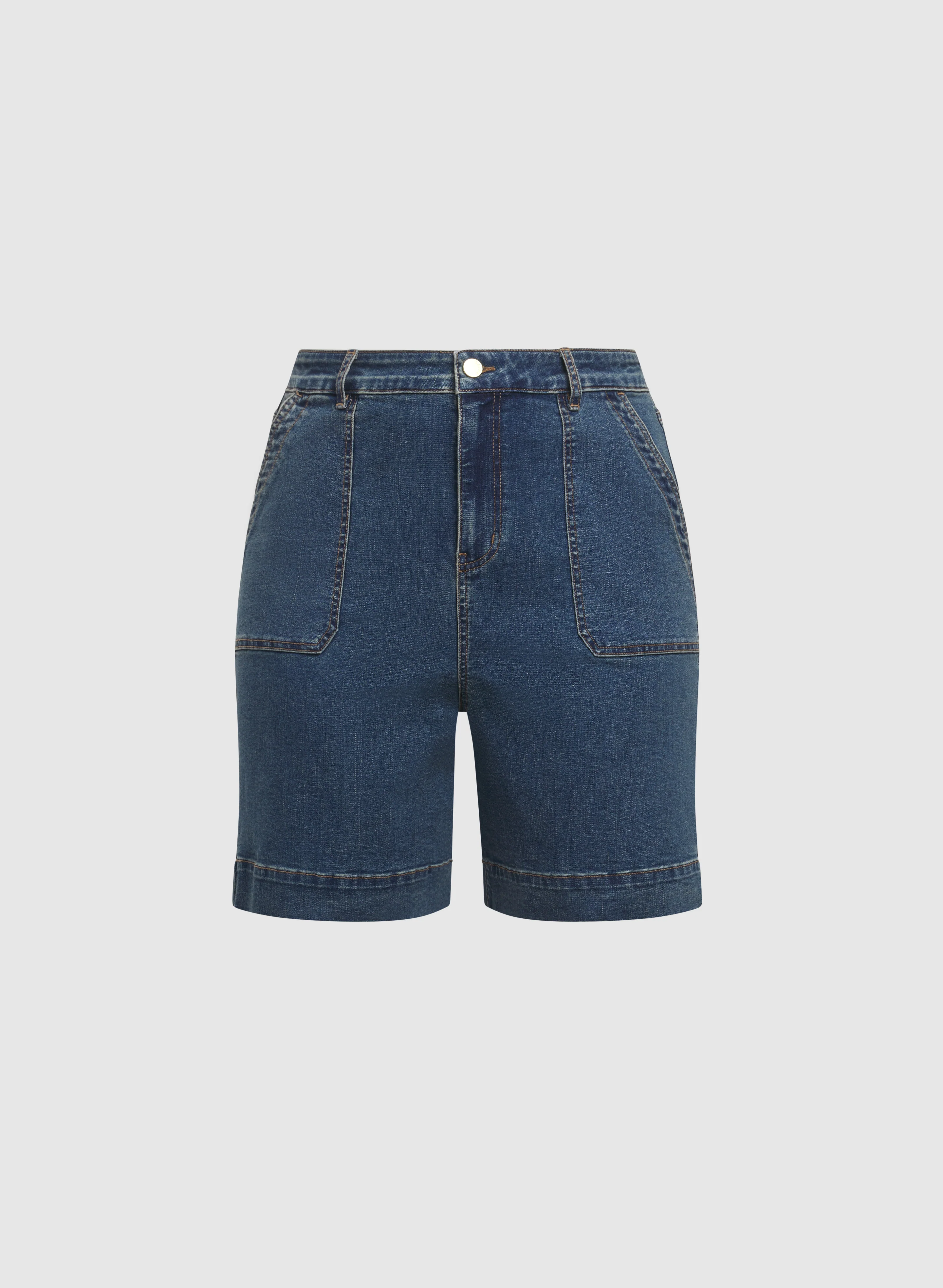 Belted Denim Shorts - Image 8
