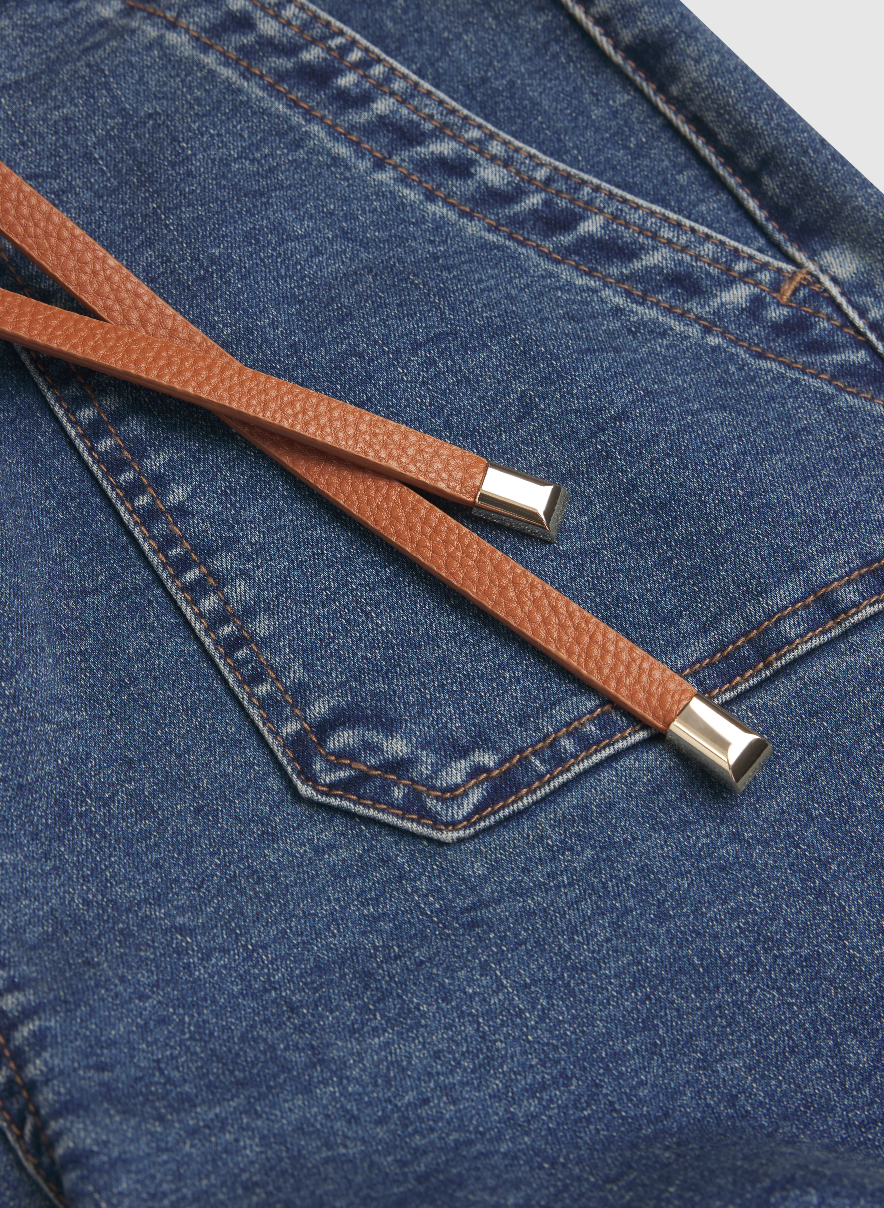 Belted Denim Shorts - Image 6
