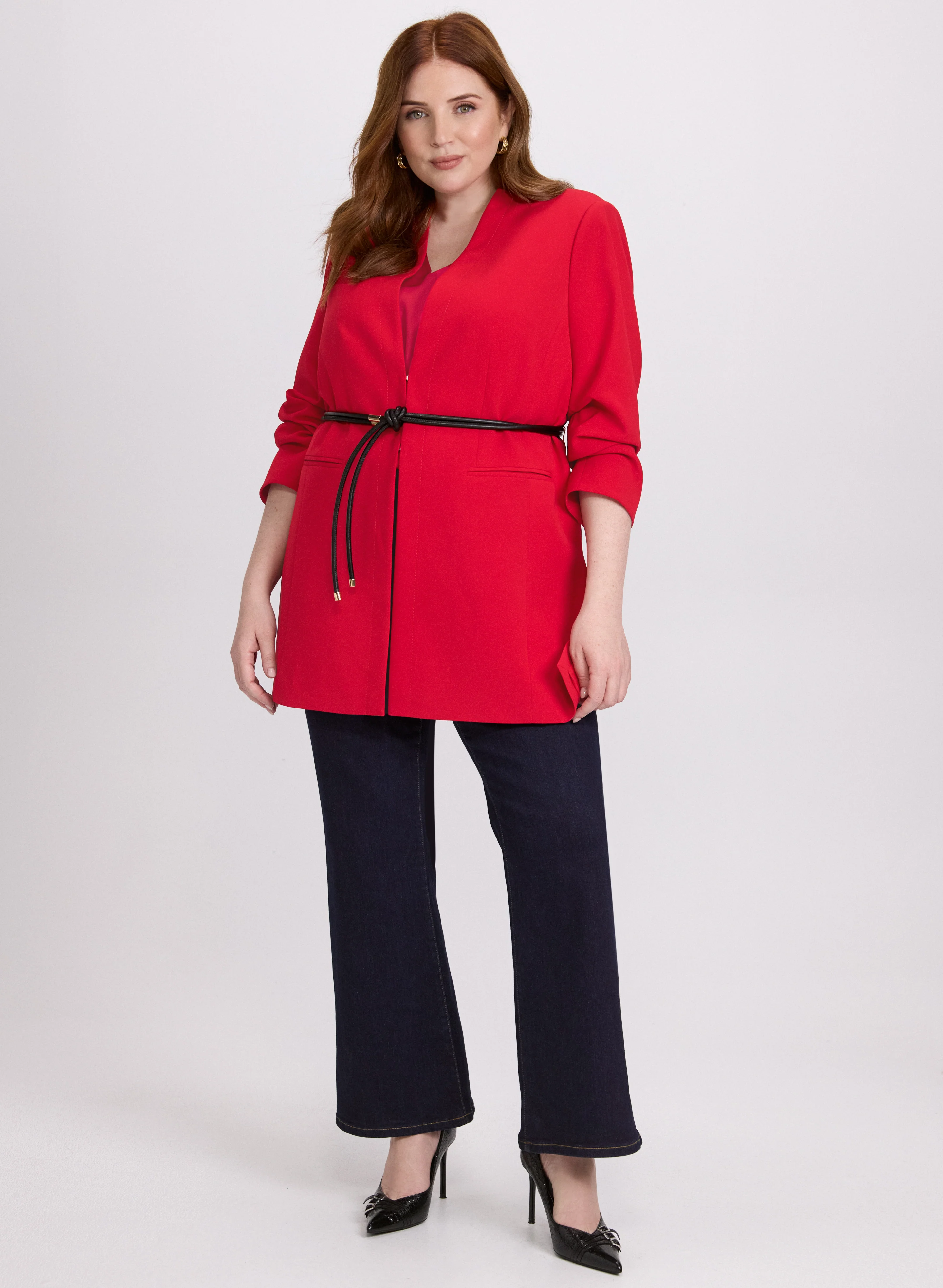 Belted Longline Blazer - Image 3