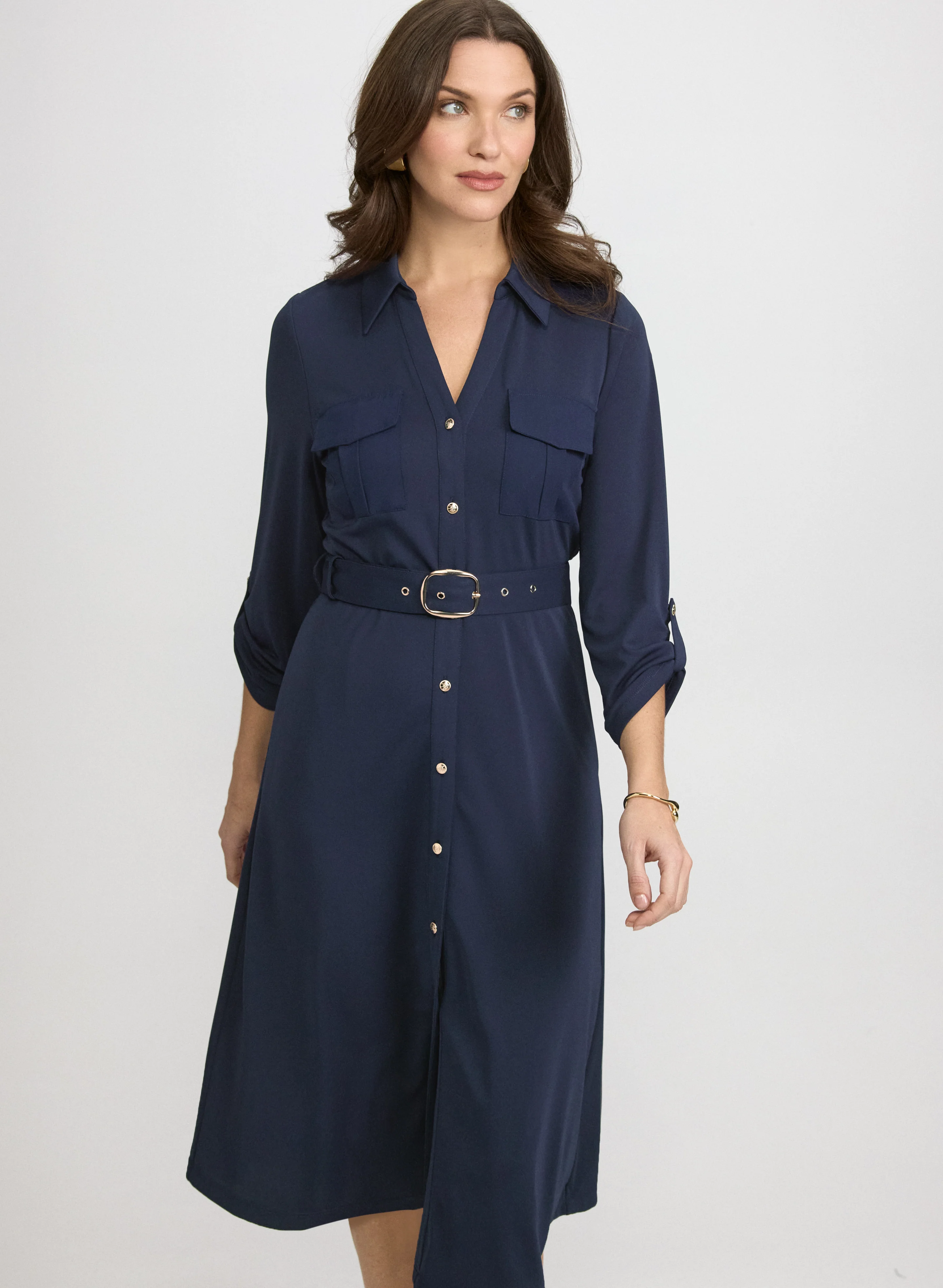 Belted Shirt Dress - Image 5
