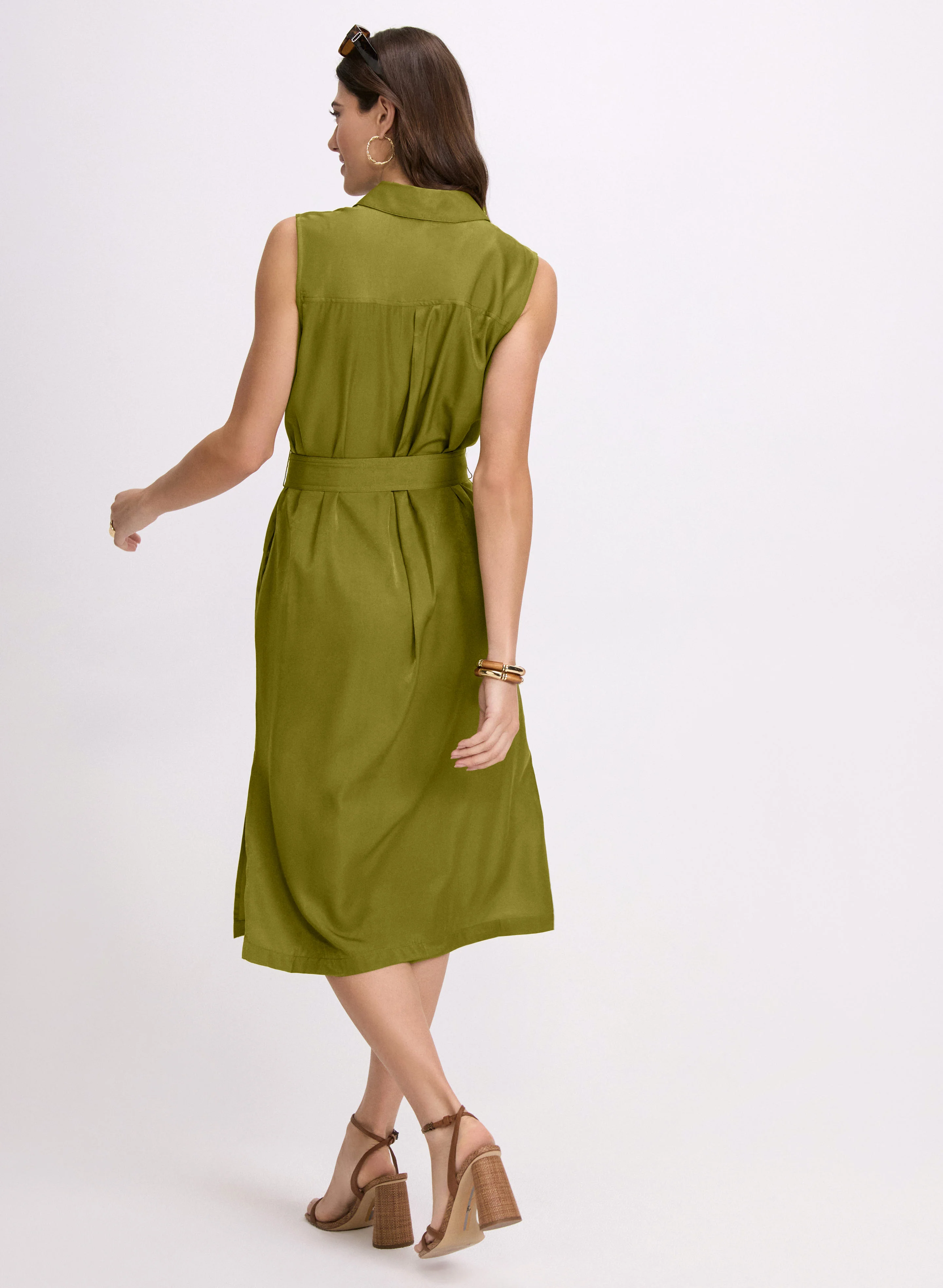 Belted Shirt Dress - Image 4