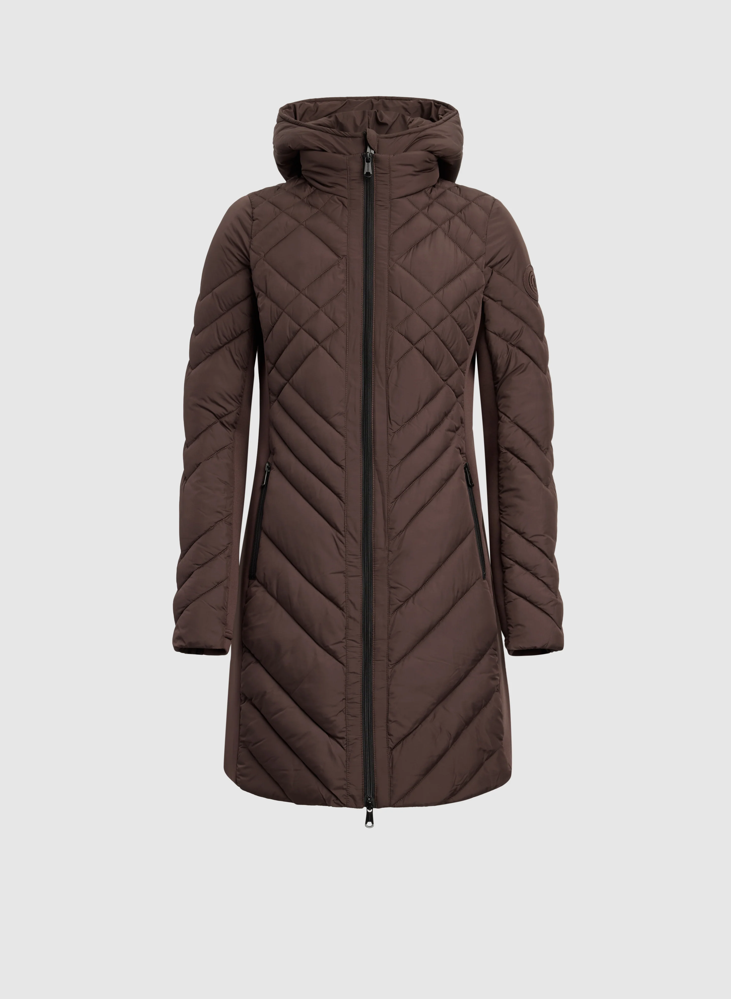 Bernardo - Quilted Scuba Detail Coat - Image 8