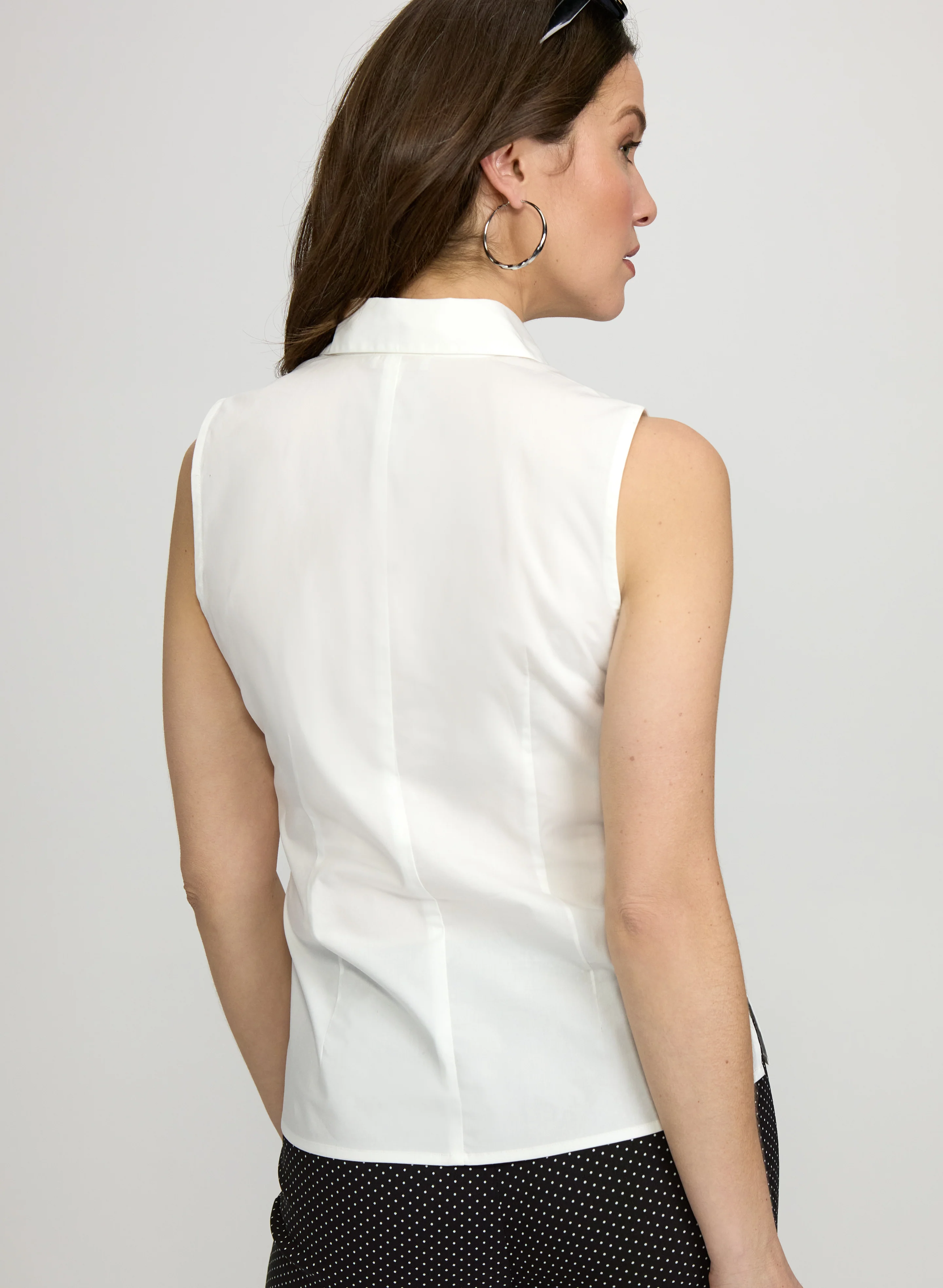 Sleeveless Knot-Front Blouse - Image 4