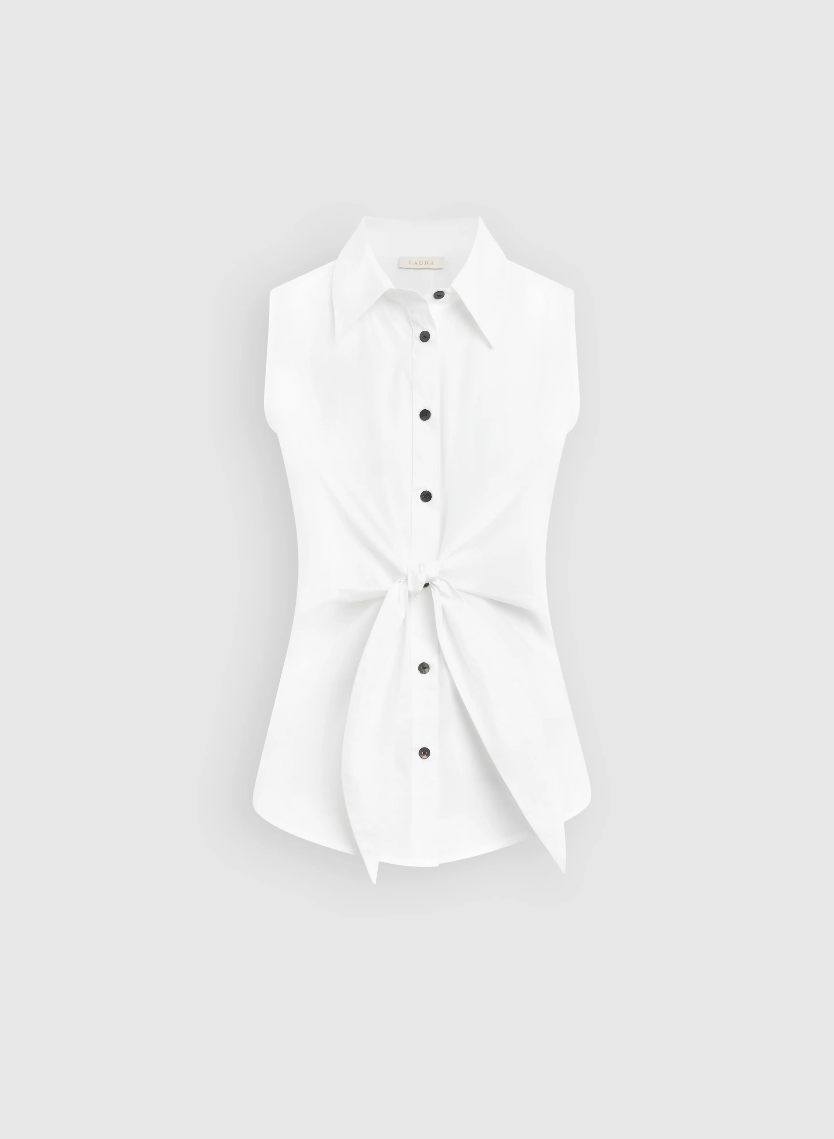 Sleeveless Knot-Front Blouse - Image 6