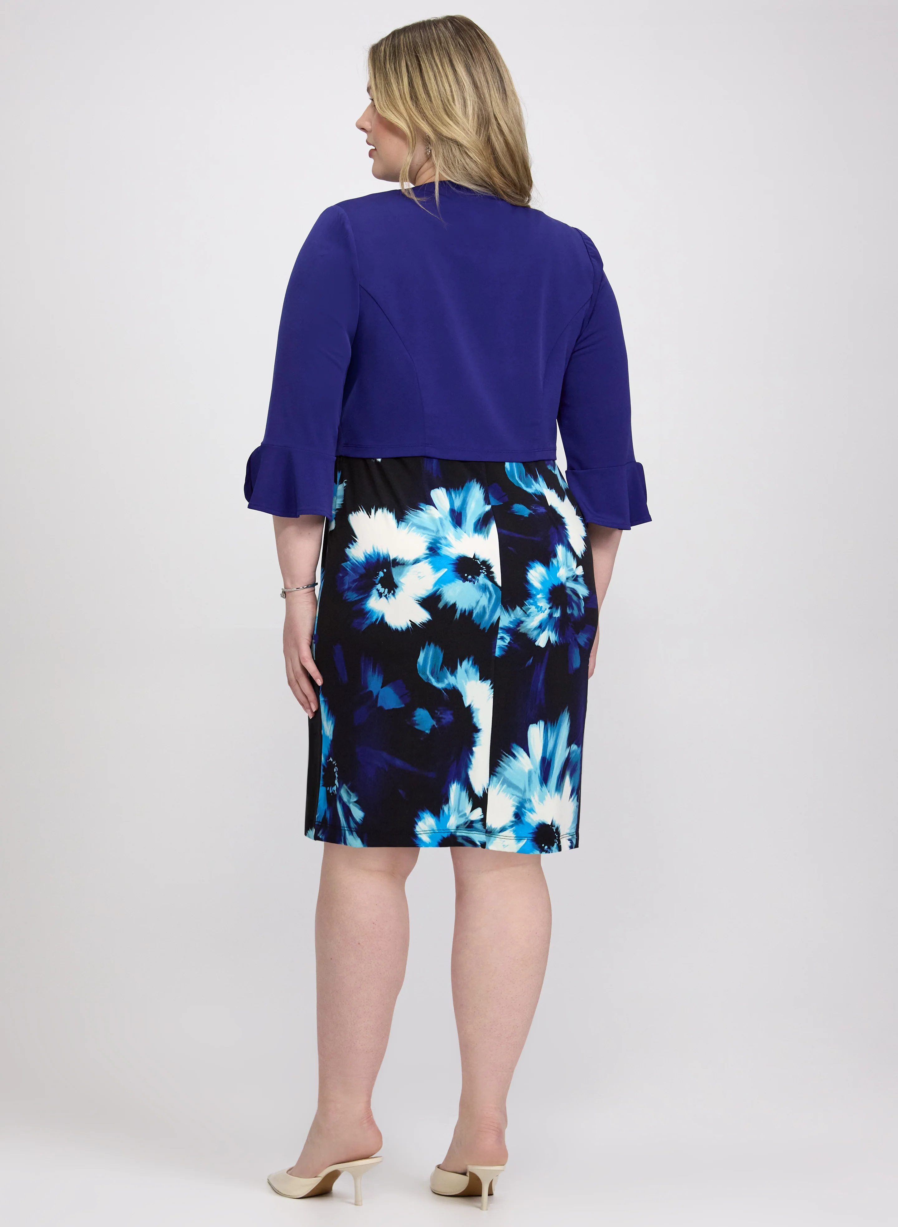 Bolero & Floral Print Dress Set - Image 3