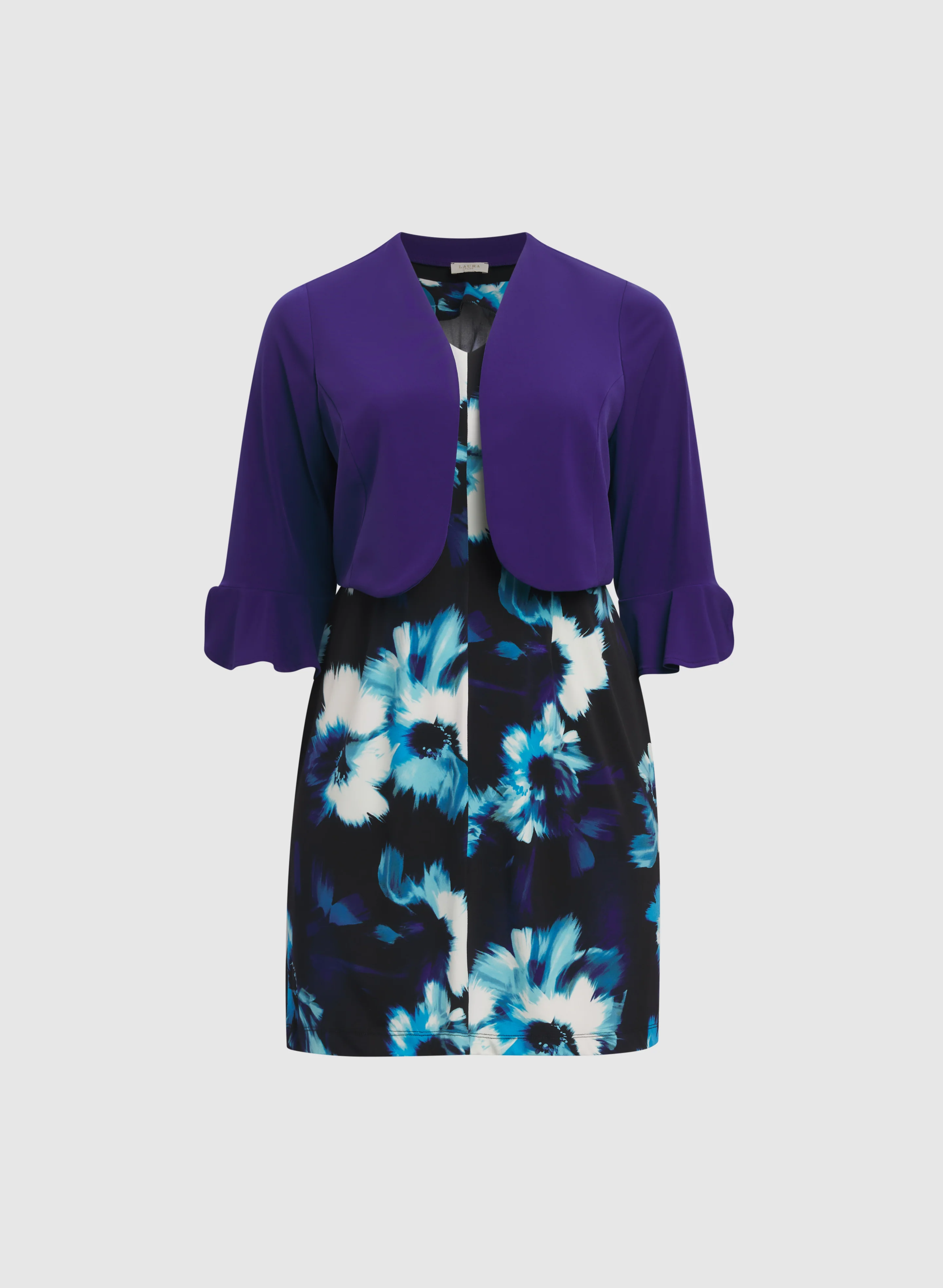 Bolero & Floral Print Dress Set - Image 6